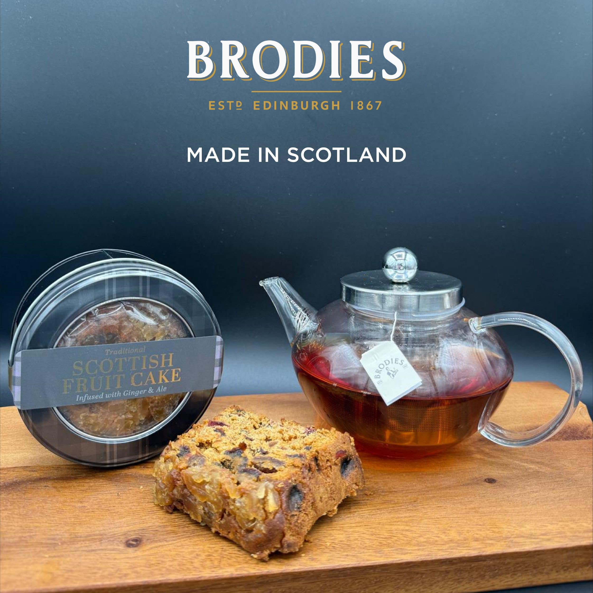Brodies Traditional Scottish Fruit Cake - 315g - Infused with Ginger and Ale 11