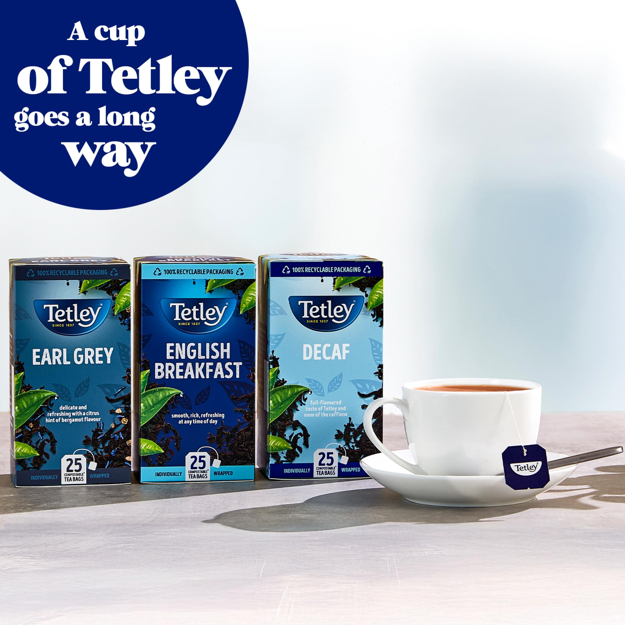 Tetley - Earl Grey Tea Black Tea, 150 Teabags (6 x 25) 9