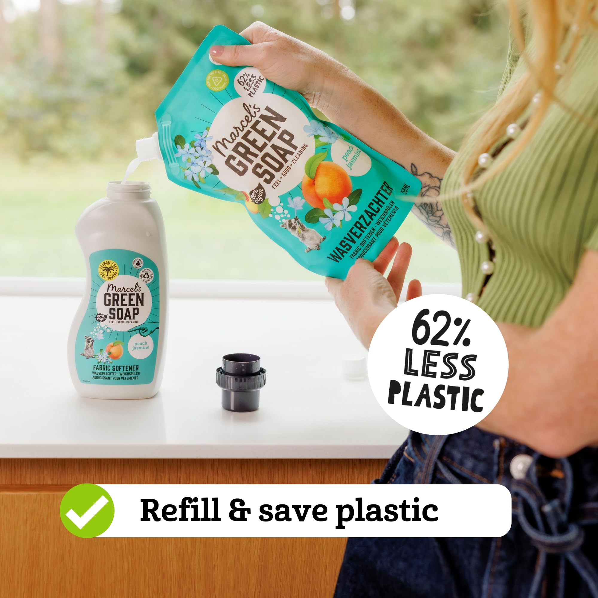 Marcel's Green Soap - Peach & Jasmine Fabric Conditioner (1L) 7