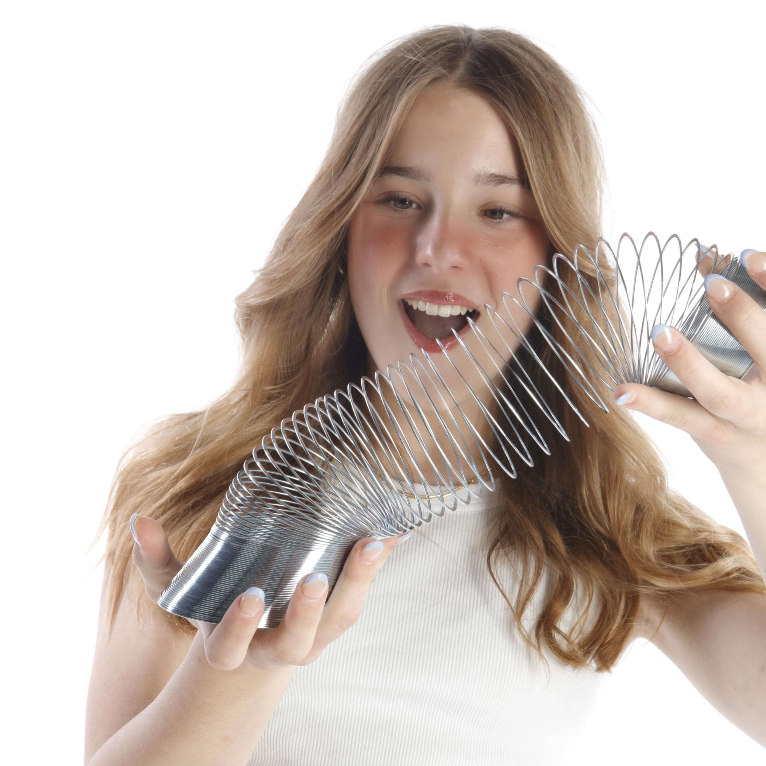 POPULAR SCIENCE Giant Springy Metal Helix Toy - Super-Size Stretchy Spring for Sensory Play & STEM Learning 8