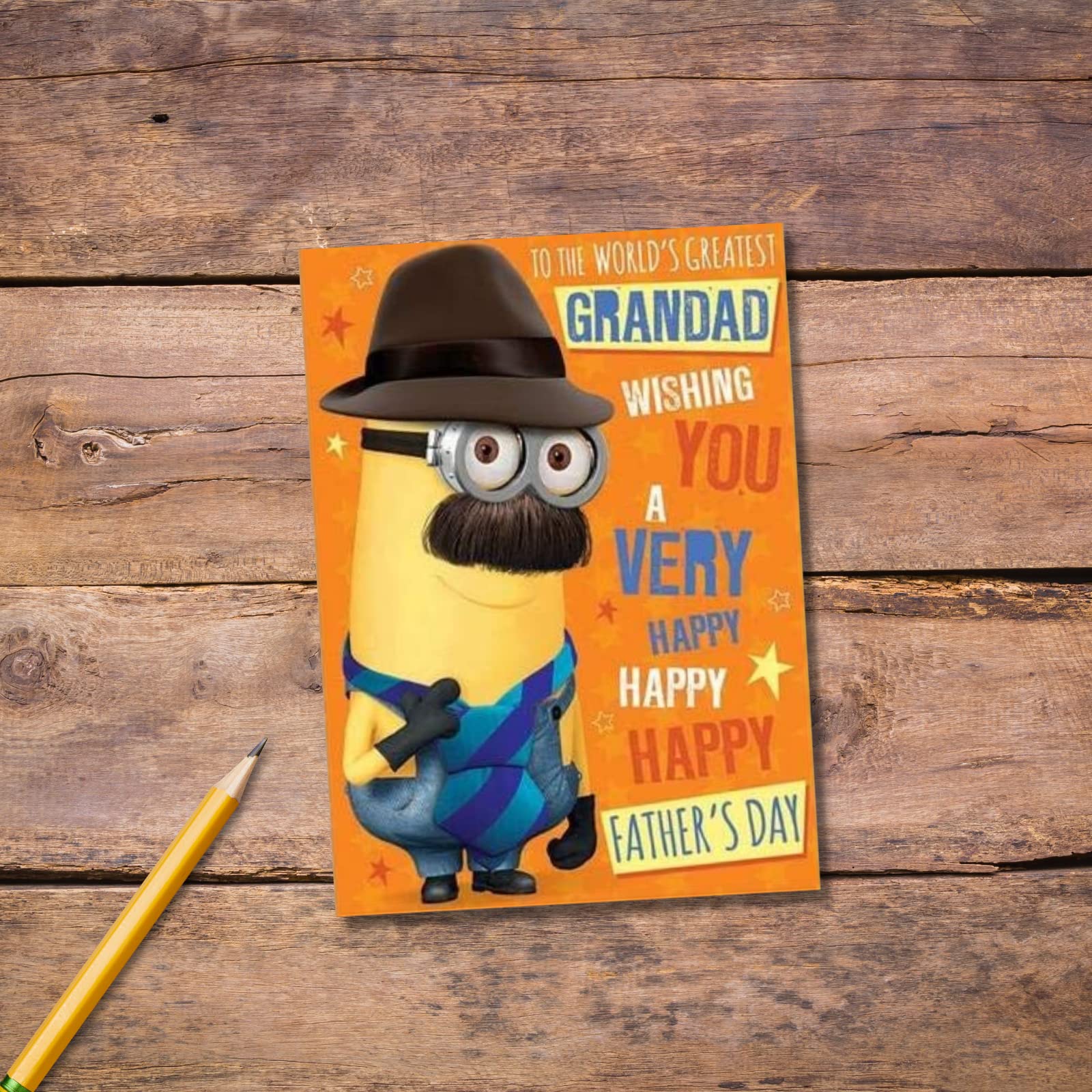 Danilo Promotions LTD Despicable Me Grandad Father's Day Card | FSC Certified | Multi Color 6