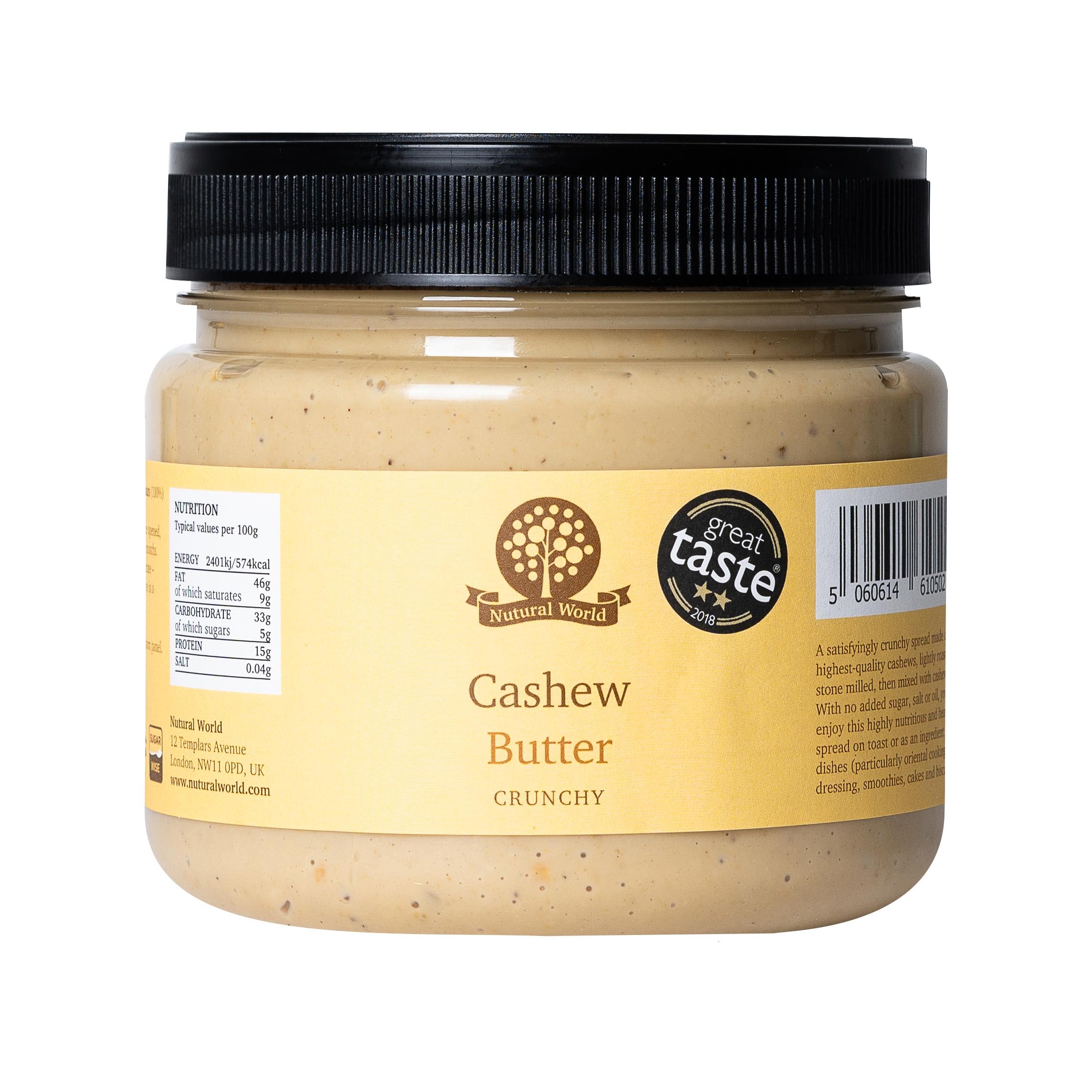 Nutural World – Knusprige Cashewbutter (1 kg) – Gewinner des Great Taste Award