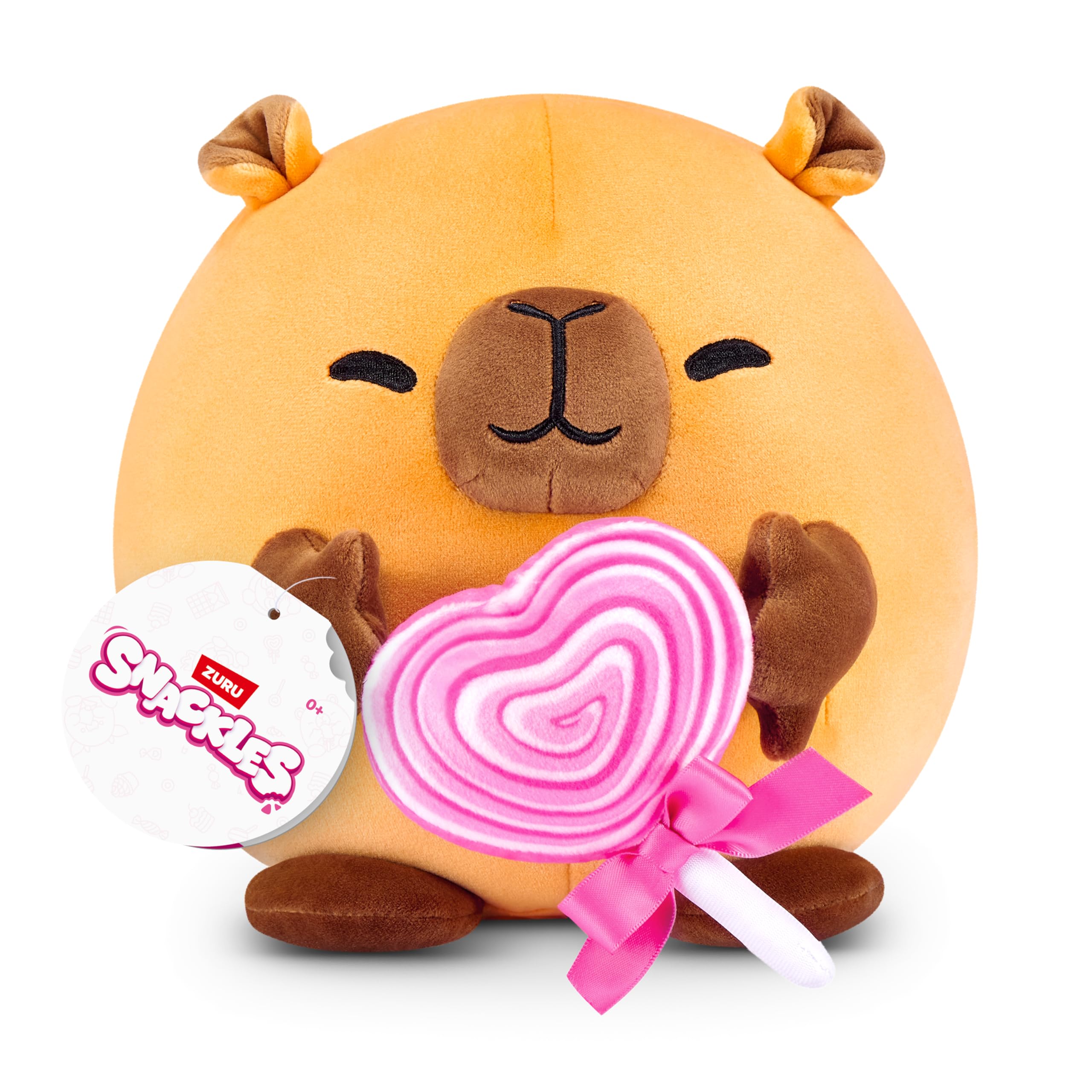 Snackles Capybara - 20 cm ZURU Cuddly Squishy Comfort Plush with Lollipop Snack 5