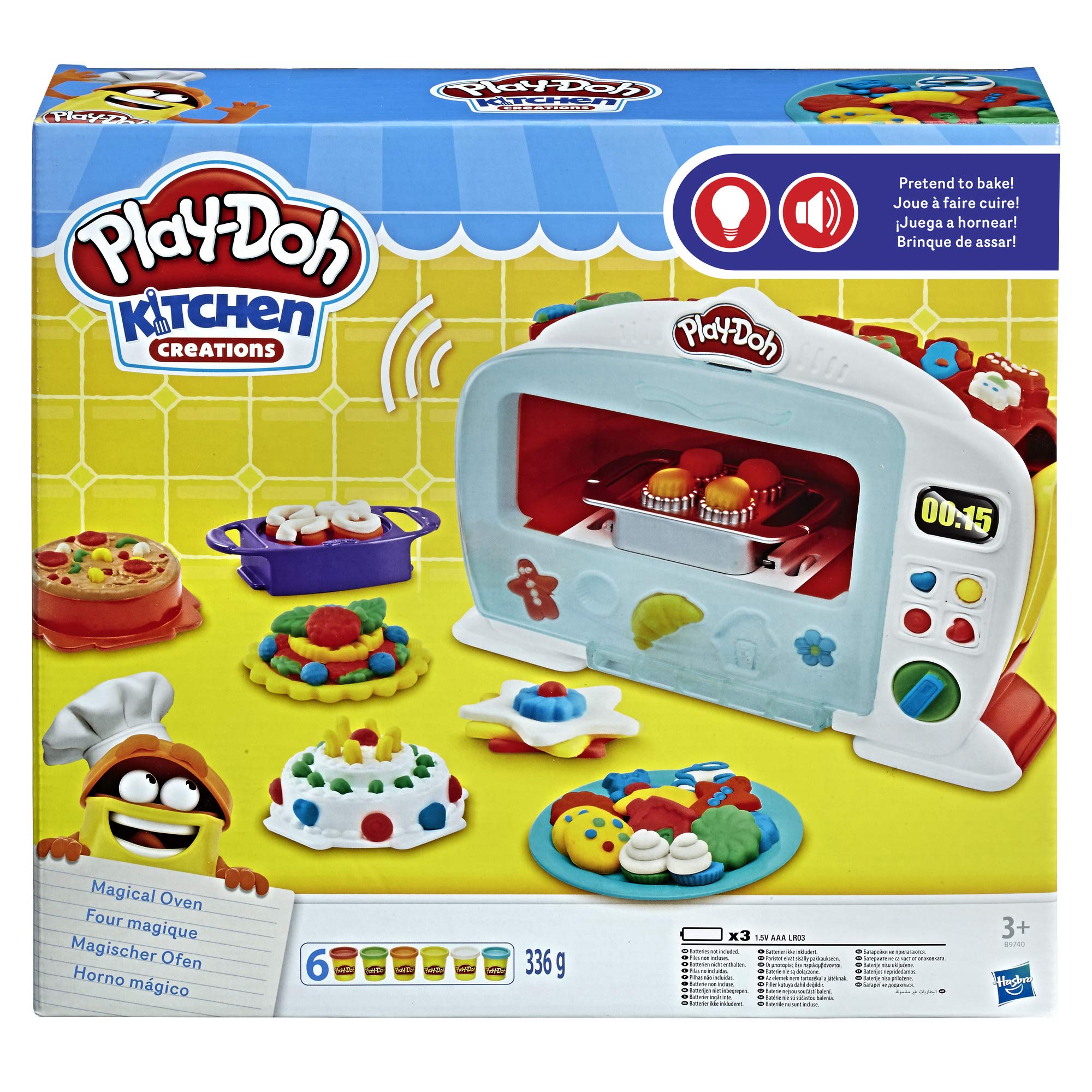 Play-Doh Kitchen Creations Magical Oven Playset - Lights & Sounds for Kids 3+ 5