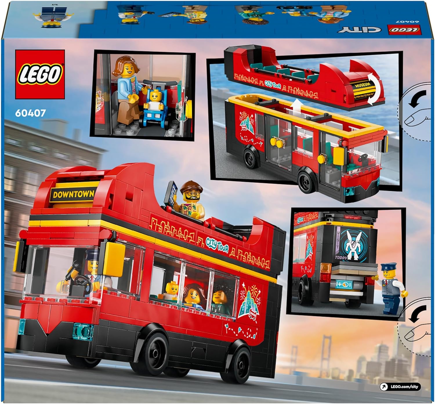 LEGO City Red Double-Decker Sightseeing Bus - Building Set for Ages 7+ 4