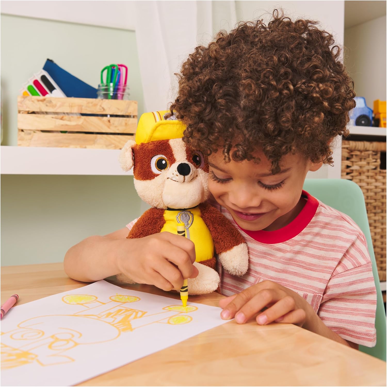 GUND PAW Patrol Rubble Take-Along Buddy Plush Toy - 33 cm Floppy Body for On-the-Go Play 6