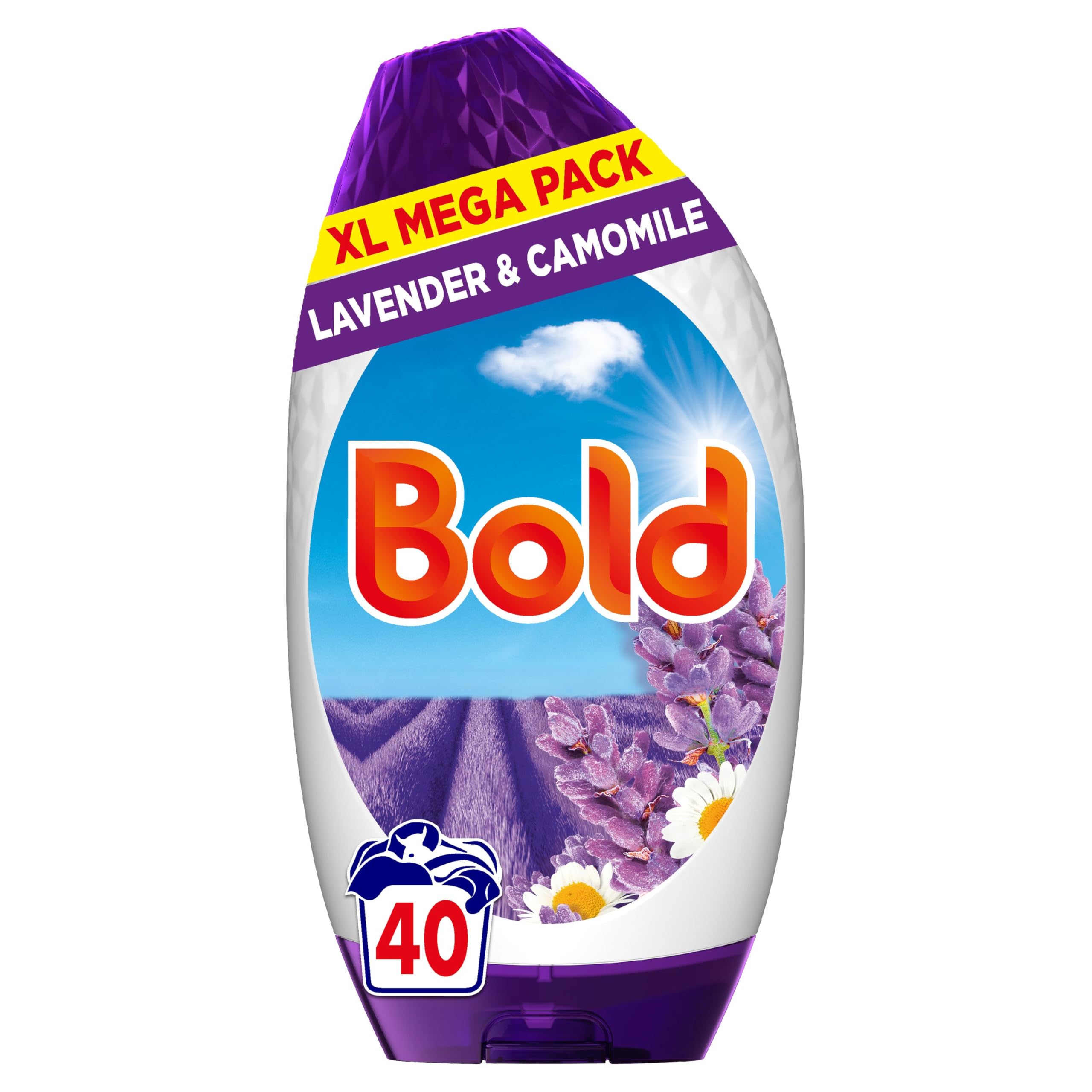 Bold Lavender and Camomile Liquid Laundry Detergent Gel - 40 Washes, 1.32L 1