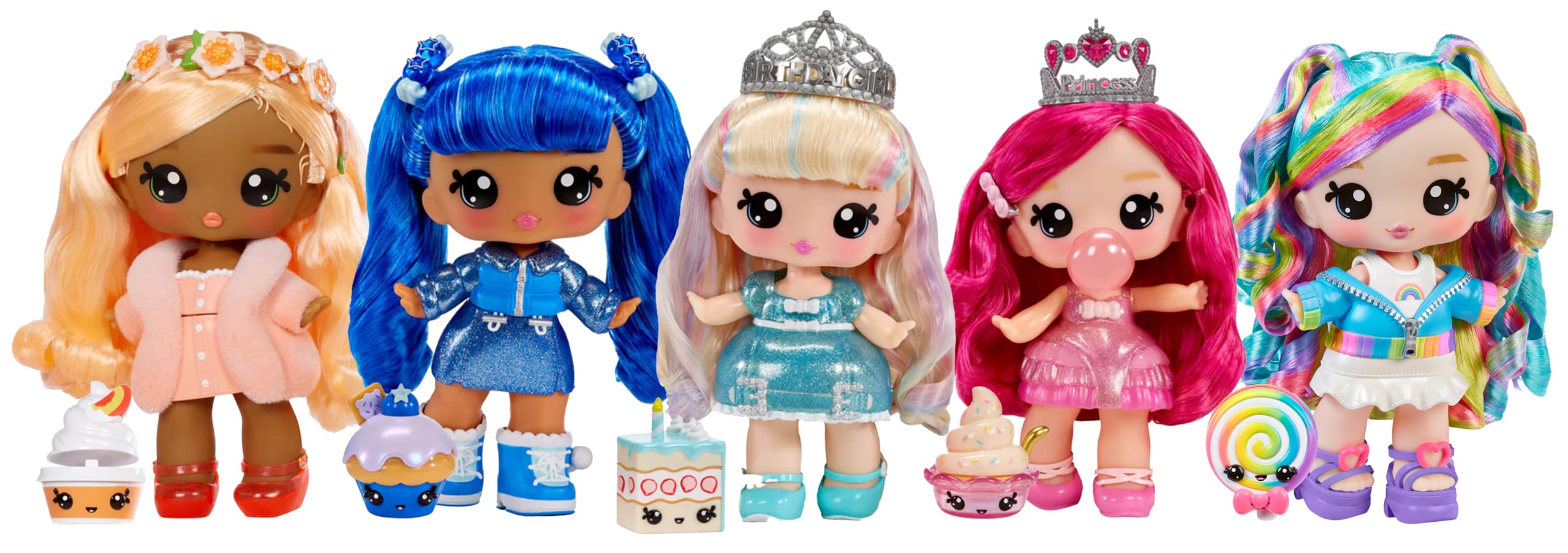 YUMMI LAND Skyler Rainbow Belt Doll with DIY Lip Gloss Kit - Num Nom Pet Playset 4