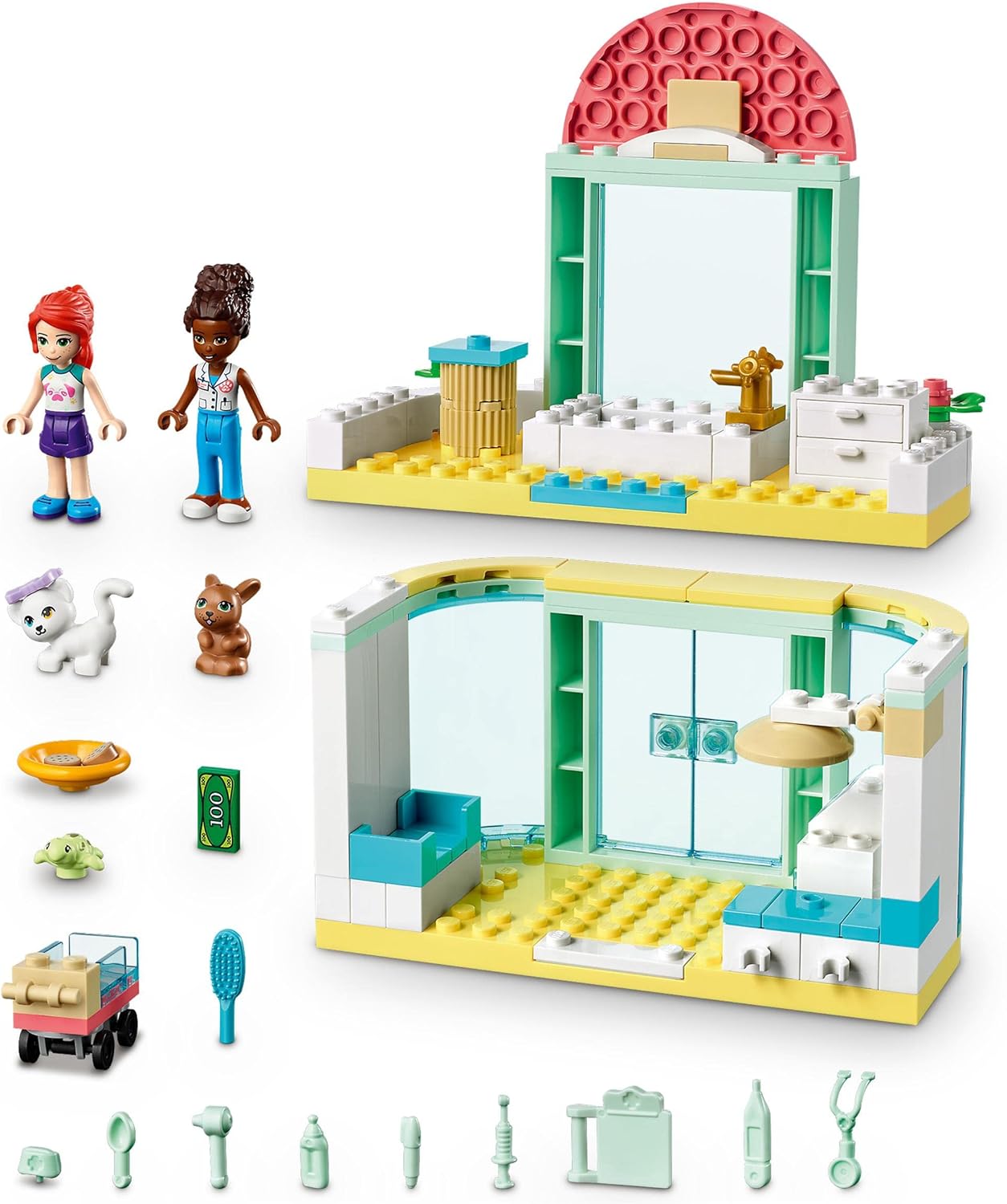 LEGO Friends Pet Clinic Vet Set - Animal Rescue Building Toy for Kids 4+ 5
