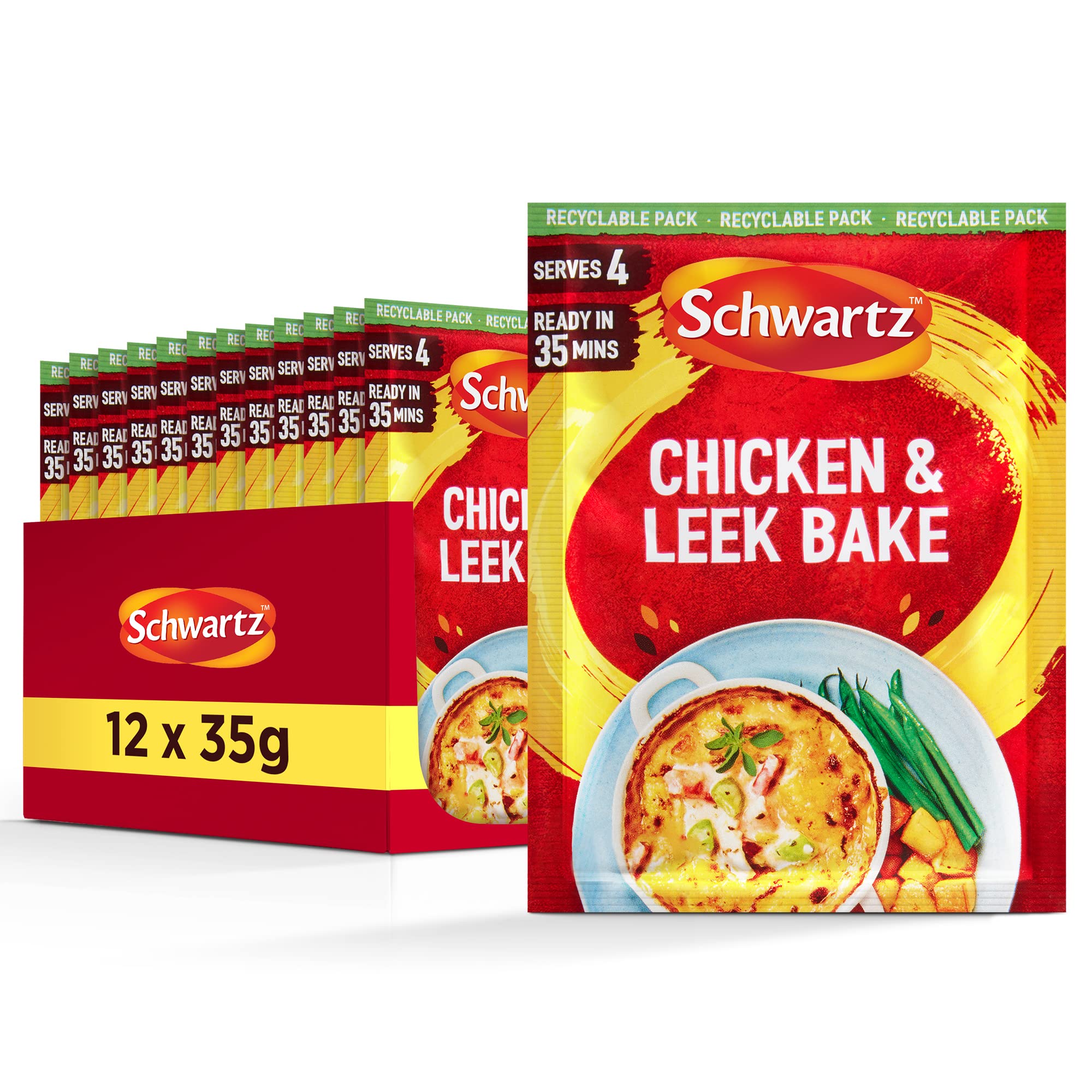 Schwartz Creamy Chicken & Leek Tray Bake Recipe Mix 35g | Pack of 12