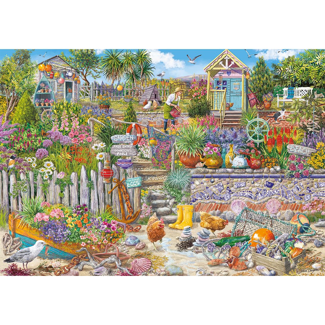 Gibsons Beachcomber's Garden Jigsaw Puzzle - 250 Extra Large Pieces | 48x34cm