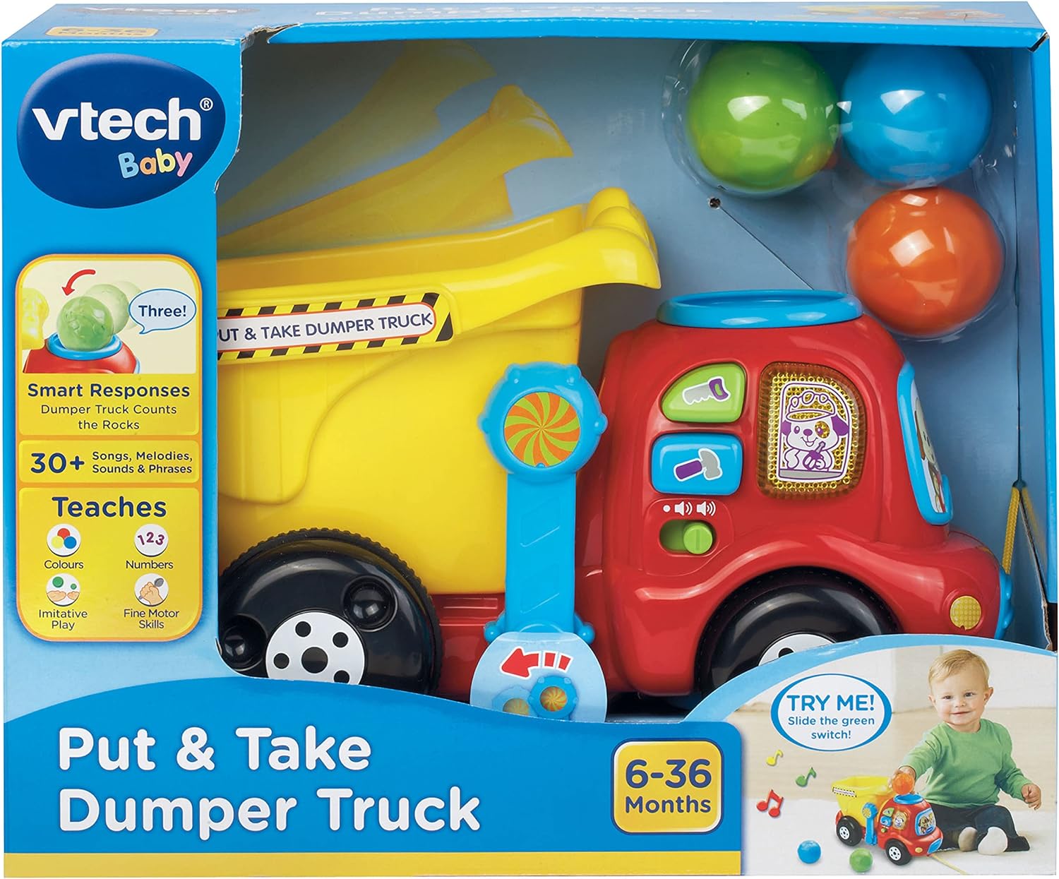 VTech Put and Take Dumper Truck - Interactive Educational Toy for Toddlers 6M+ 5