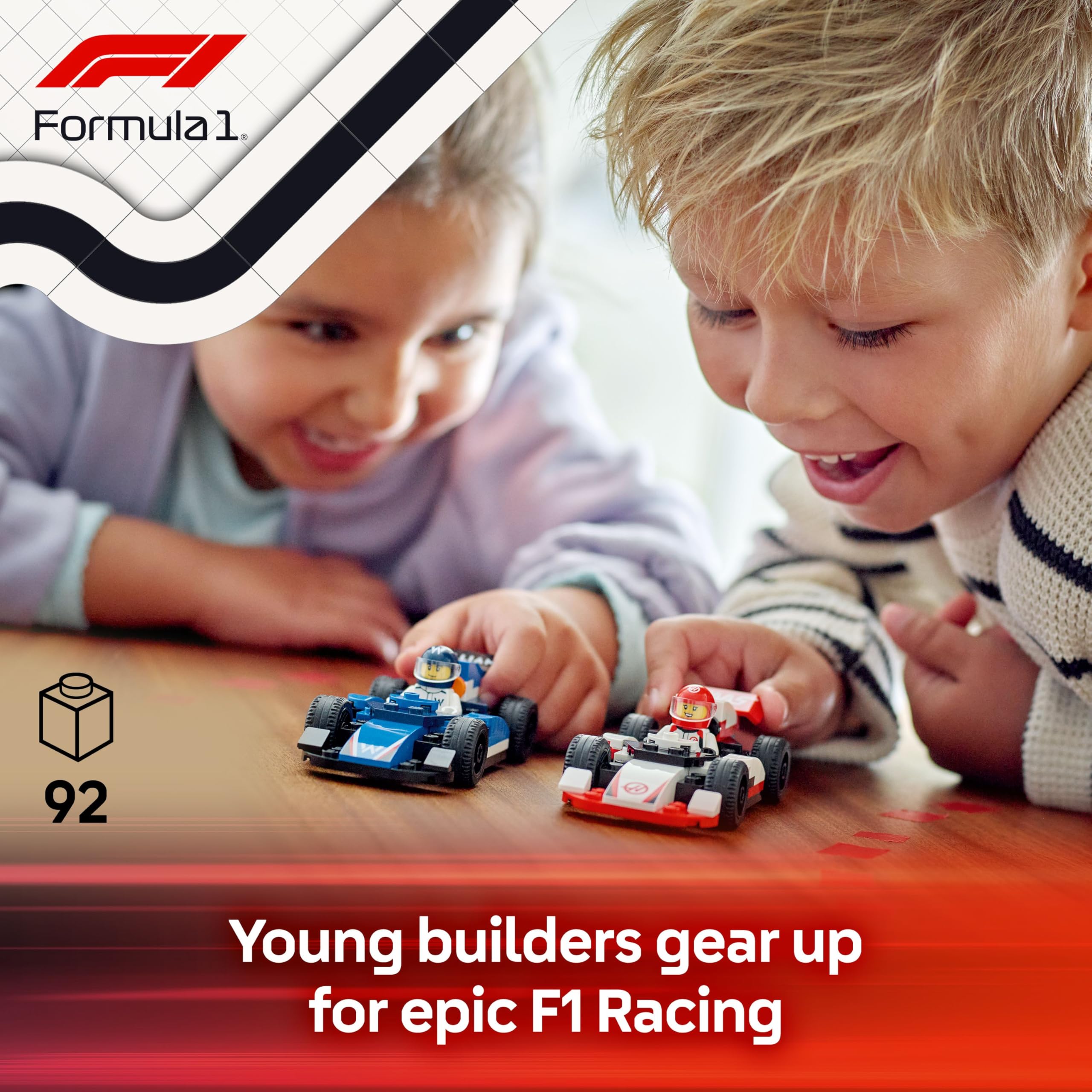 LEGO City 60464 F1 Williams Racing & Haas F1 Race Cars Building Set for Ages 4+