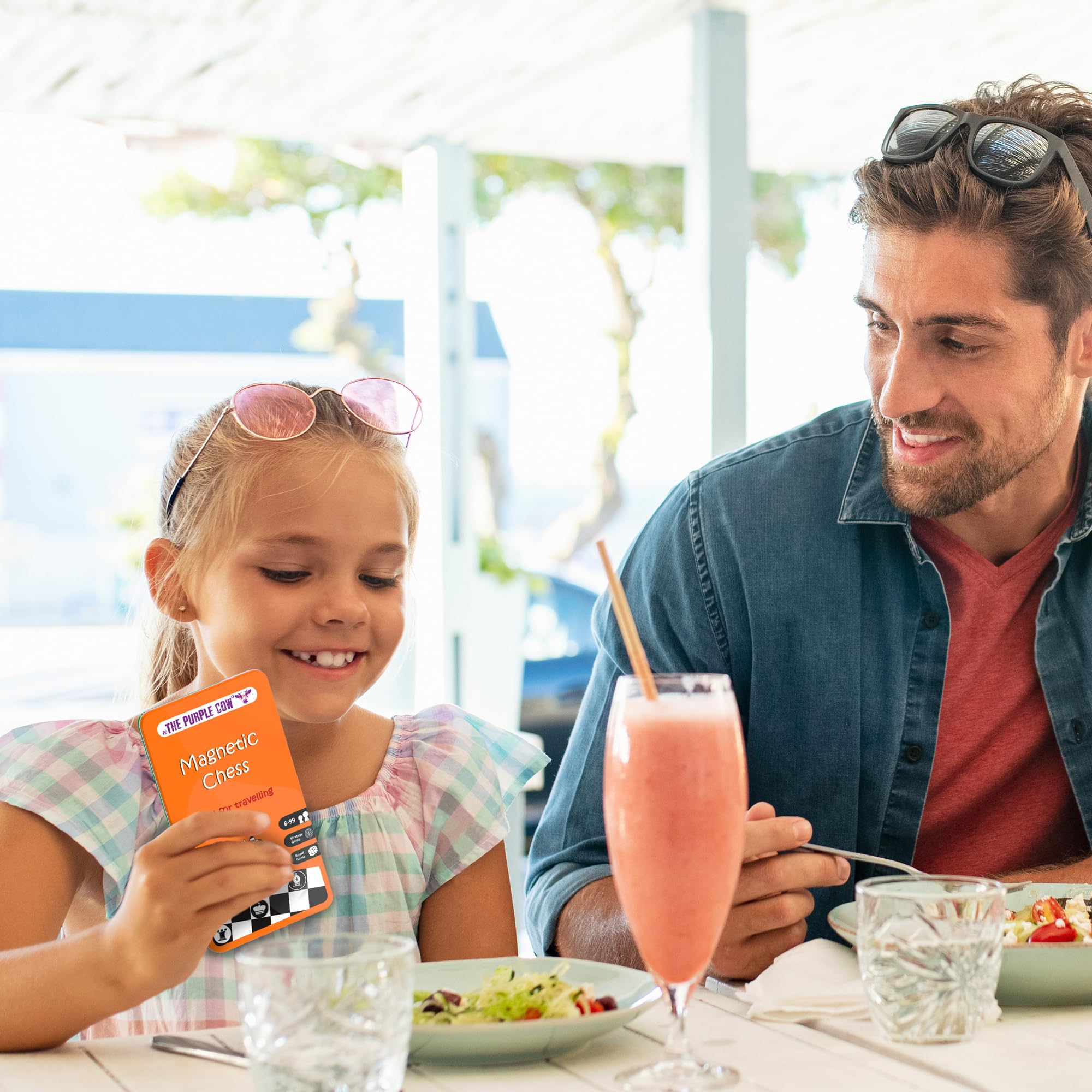 The Purple Cow Chess Magnetic Travel Game in Purple Tin 4