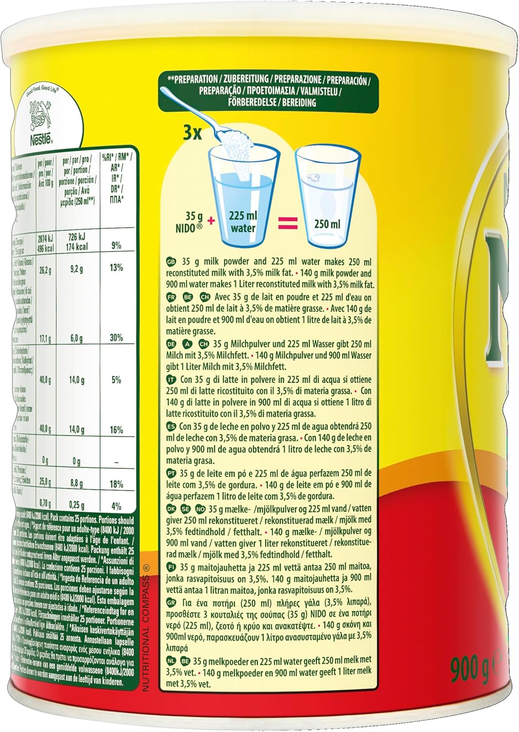 Nestlé Nido Instant Full Cream Milk Powder - 900 g 7