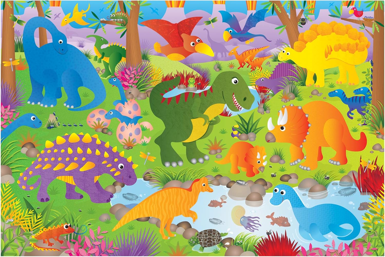 Galt Toys Giant Floor Puzzle - Dinosaurs, 30-Piece Extra Large Educational Puzzle for Kids Ages 3-6 3