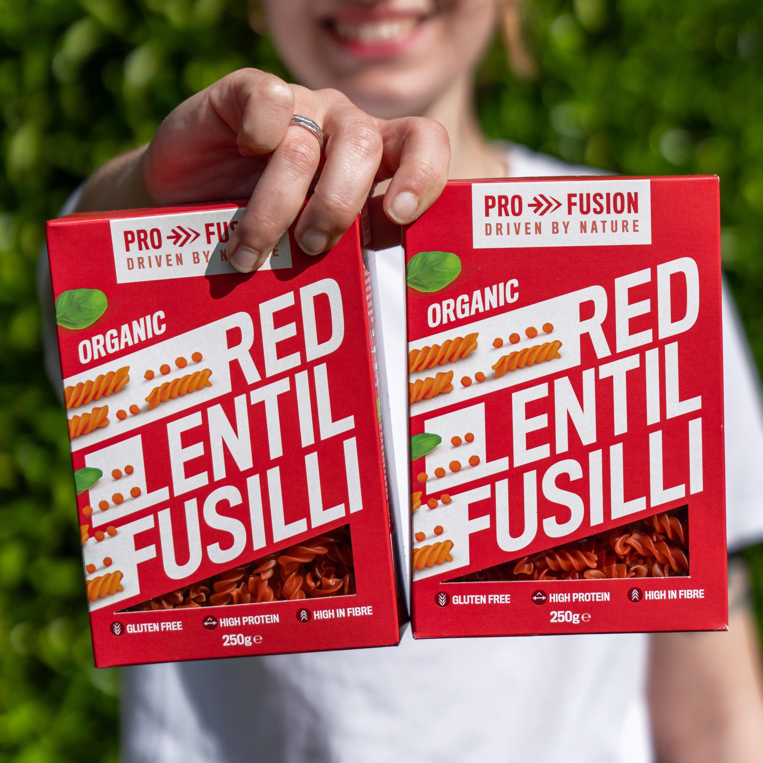 Profusion Organic Red Lentil Fusilli Pasta - Grain-Free, High Protein | 250g Pack