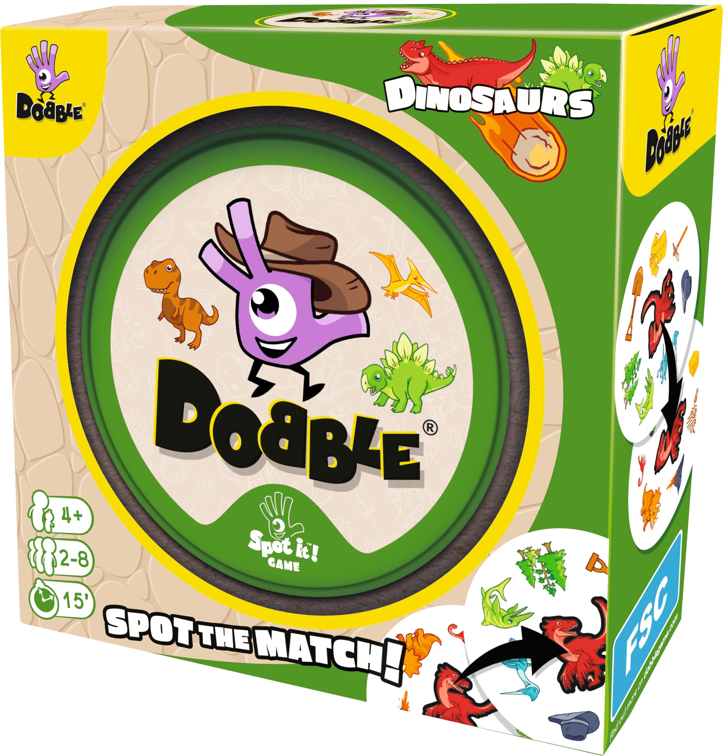 Asmodee Dobble Dinosaurs Family Card Game | Ages 4+ | 2-8 Players 1