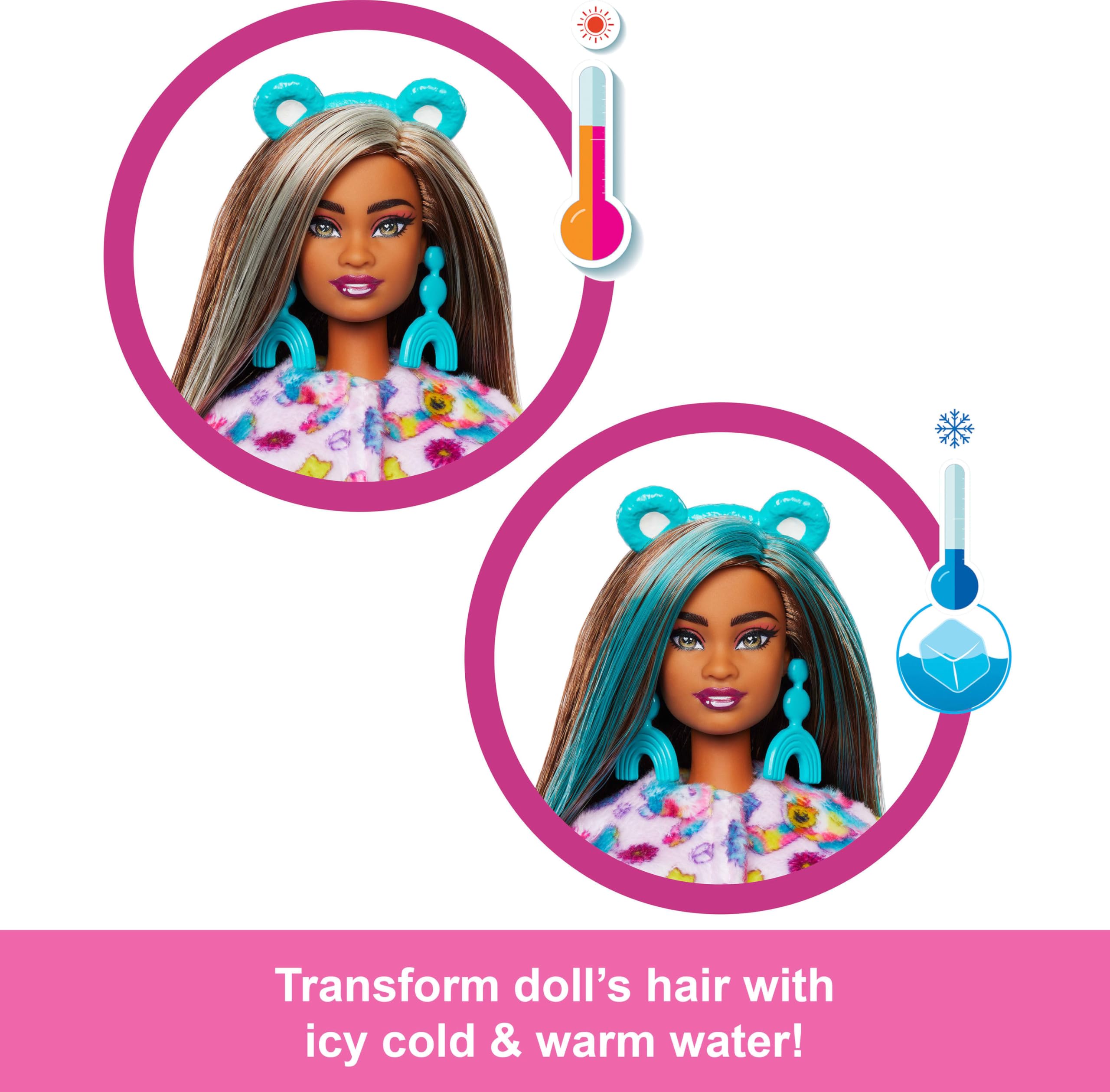 Barbie Cutie Reveal Care Bears Doll - Good Vibes Bear with Transforming Fashion Doll & 10 Surprises 5