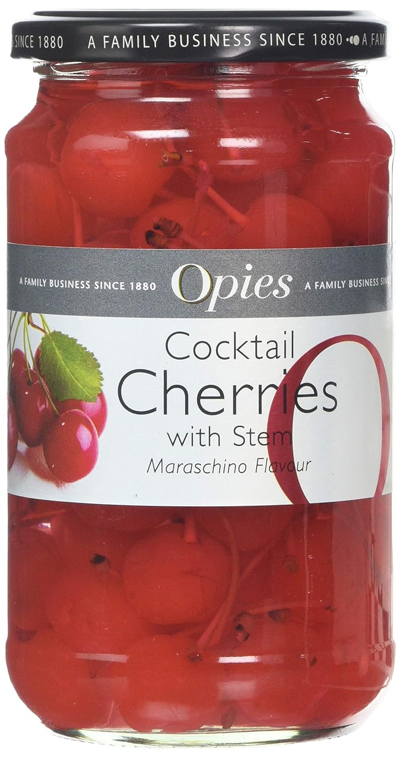 Opies Cocktail Cherries With Stems 500g Jar - Red