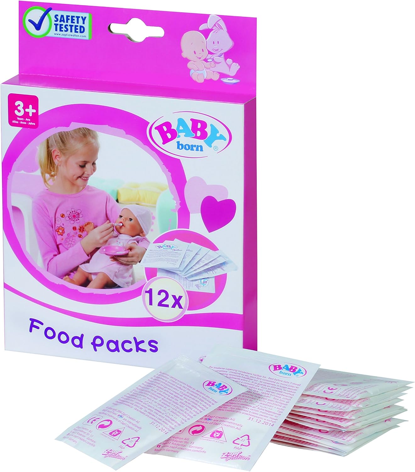 BABY Born Food Sachets for Doll - Easy for Small Hands, Promotes Imaginative Play & Social Skills, 12-Pack for Toddlers 3 Years and Up 6