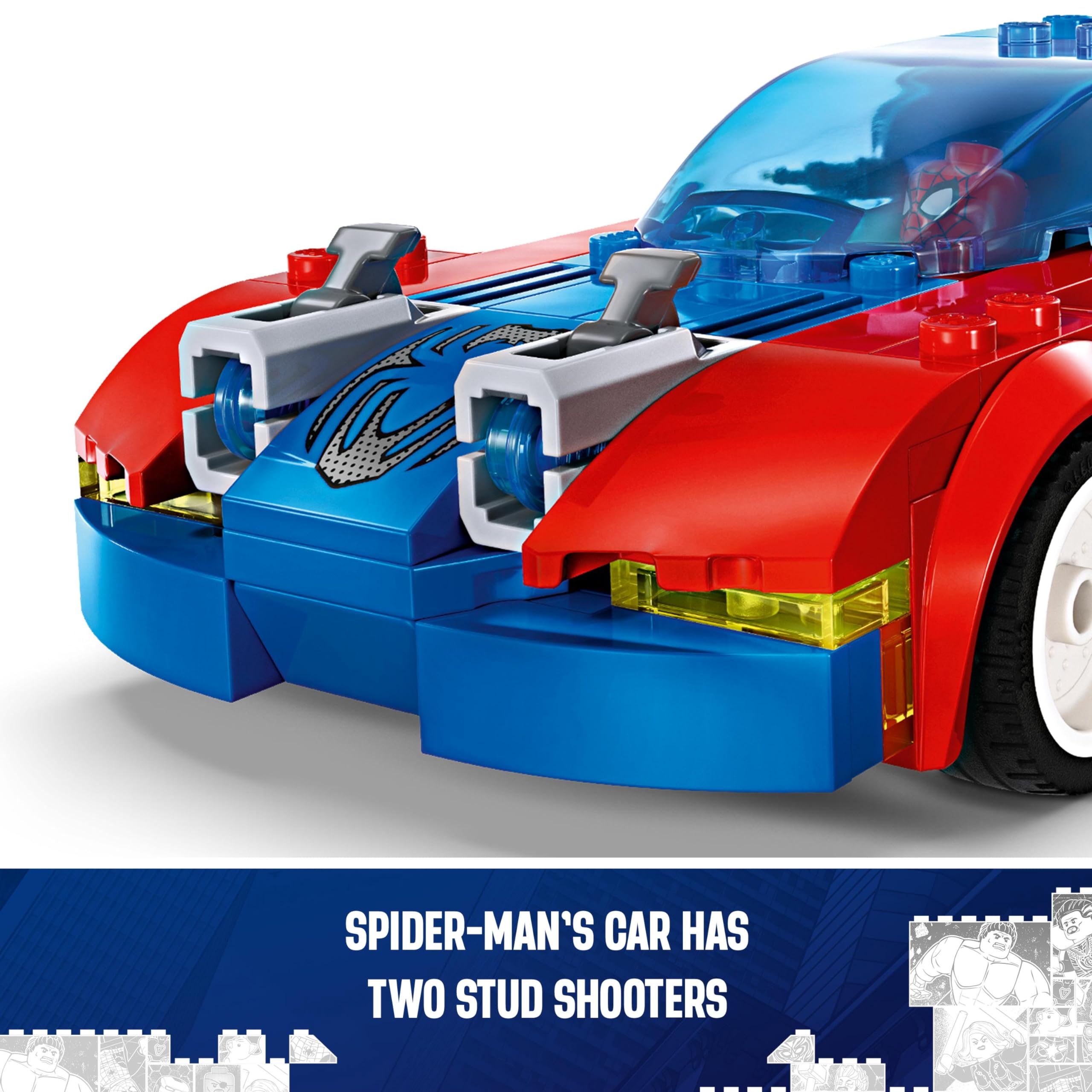 LEGO Marvel Spider-Man Race Car & Venom Green Goblin - Super Hero Building Toy for Kids 7+ 10