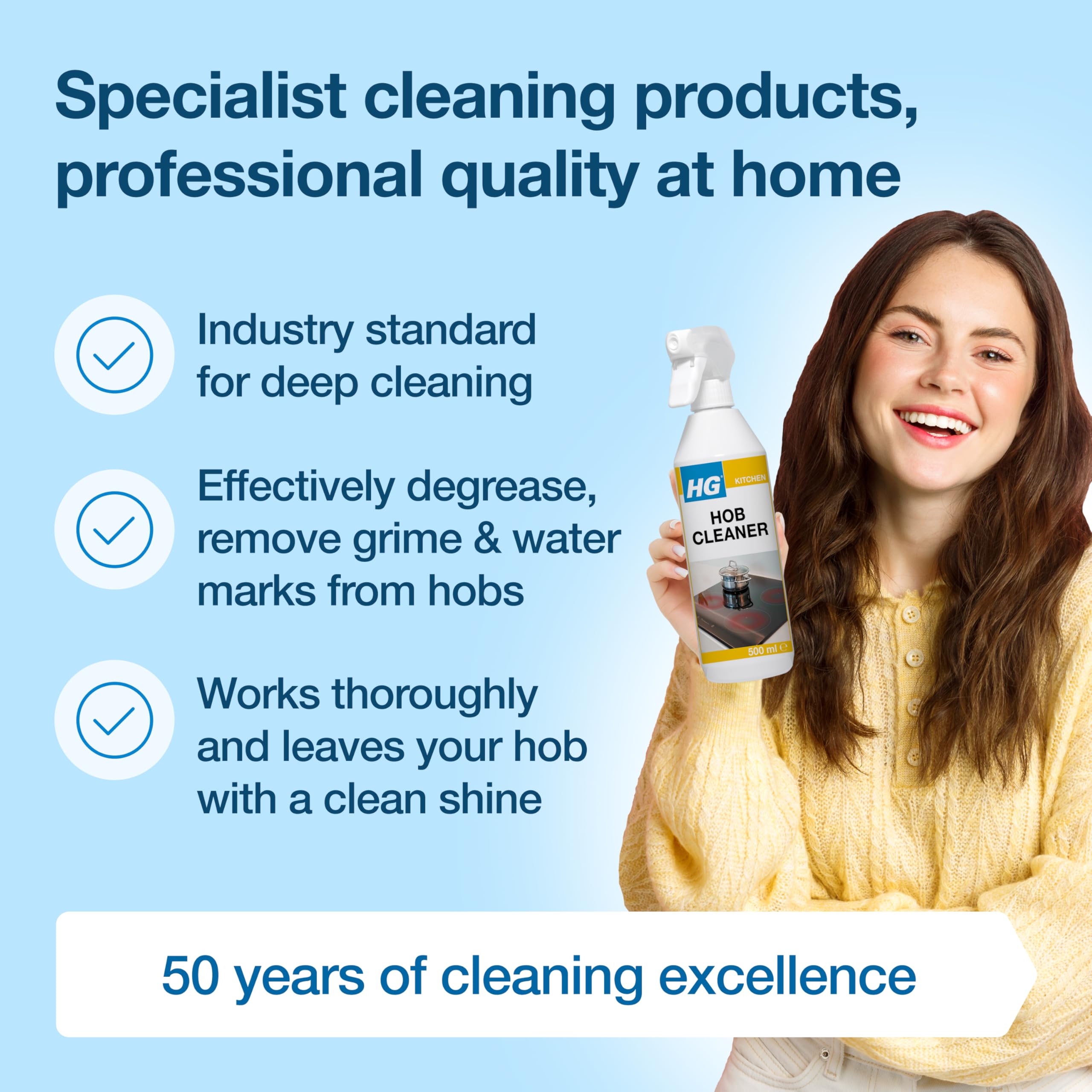 HG - Herdreiniger für den täglichen Gebrauch, Induktions- und Glaskeramik-Kochfeldspray, 500 ml 13