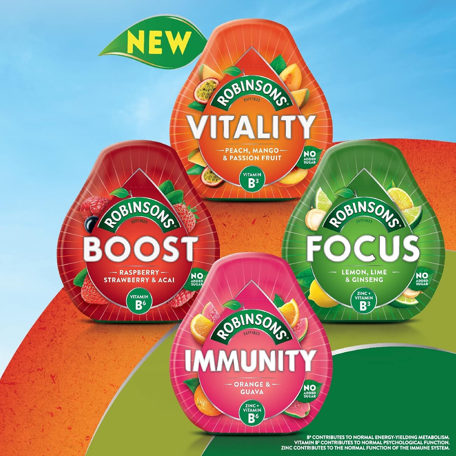 Robinsons Boost Benefit Drops Himbeere, Erdbeere &amp; Acai mit Vitamin B6 – Kürbiskonzentrat ohne Zuckerzusatz 5