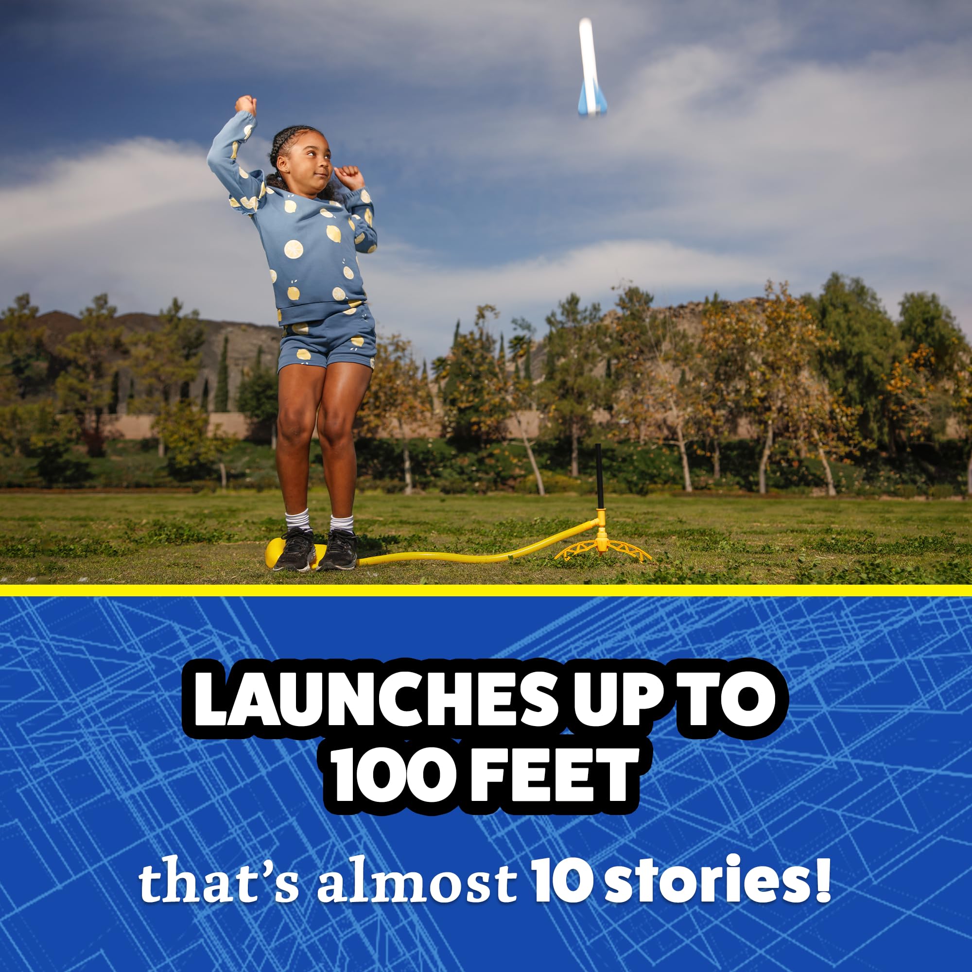 Stomp Rocket 20005 Junior Glow - Glow-in-the-Dark Foam Rockets for Kids Ages 3+ 11