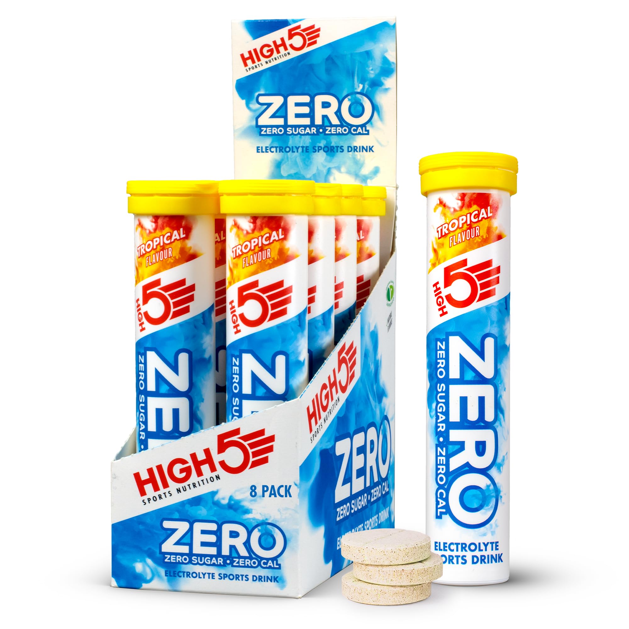 HIGH5 ZERO Electrolyte Tablets Tropical - 160 Sugar-Free Hydration Tablets with Vitamin C