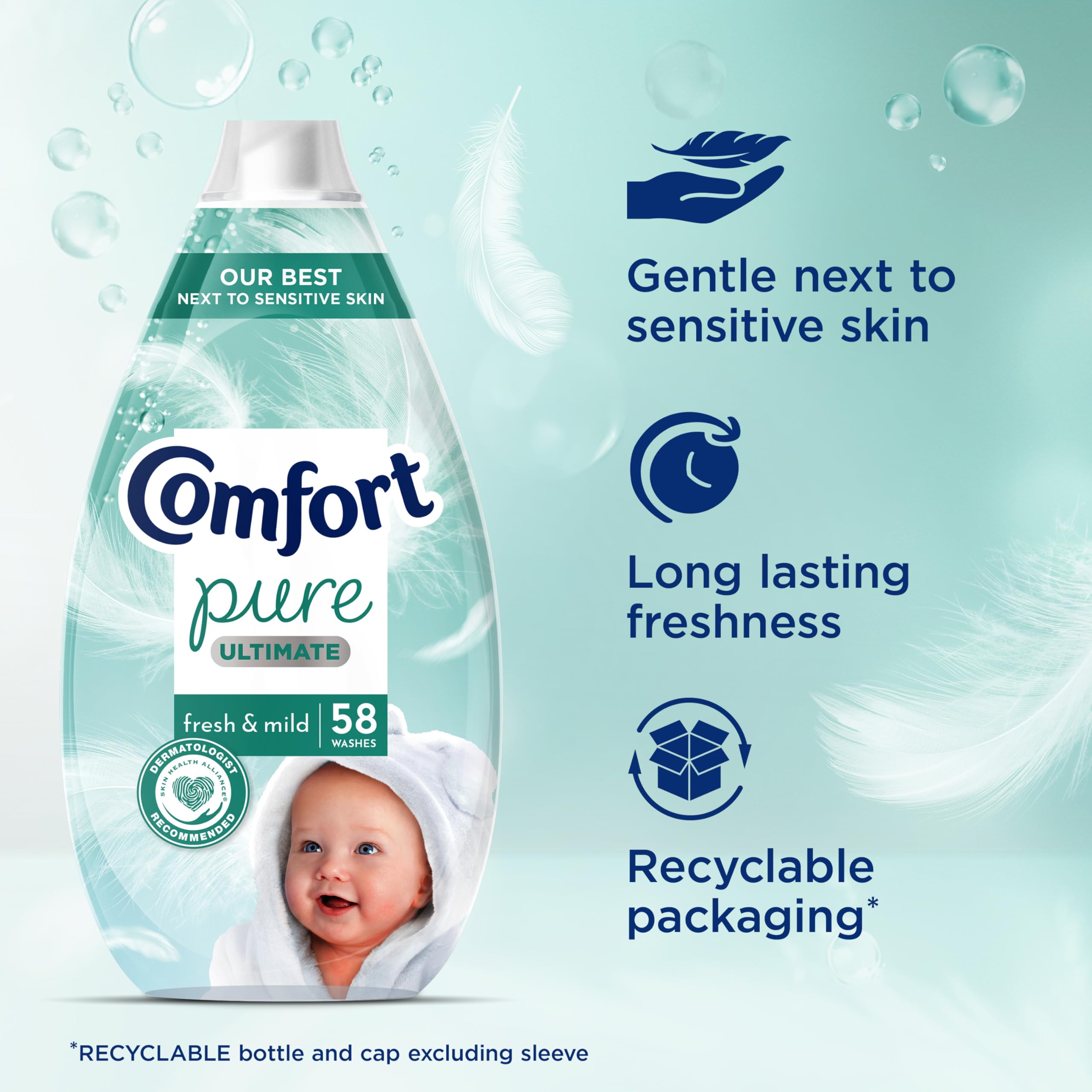Comfort - Pure Ultimate Fresh & Mild Ultra Concentrated Fabric Conditioner 5