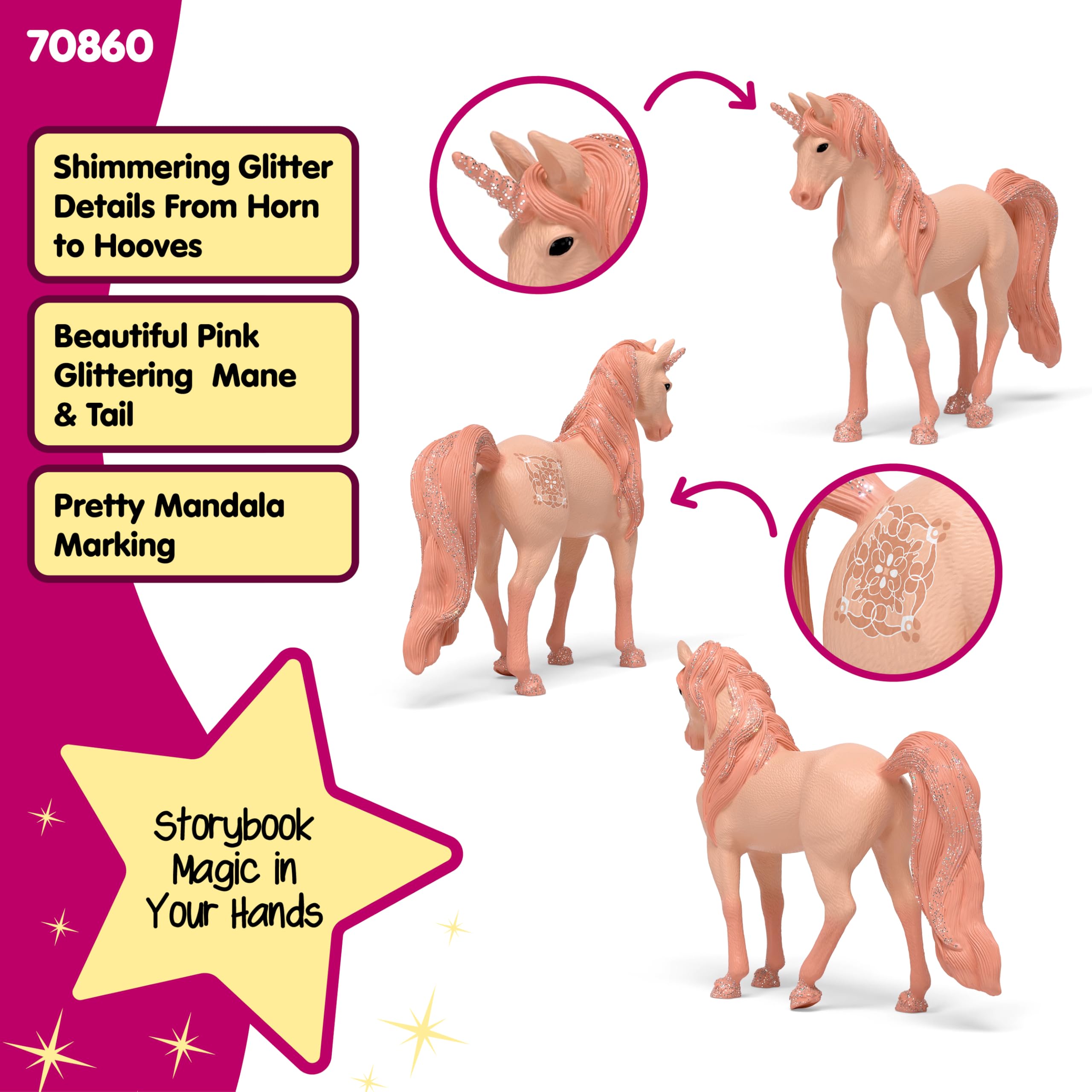 Schleich Bayala Mandala Unicorn Mare - 6" Fantasy Horse Play Figure for Kids 4