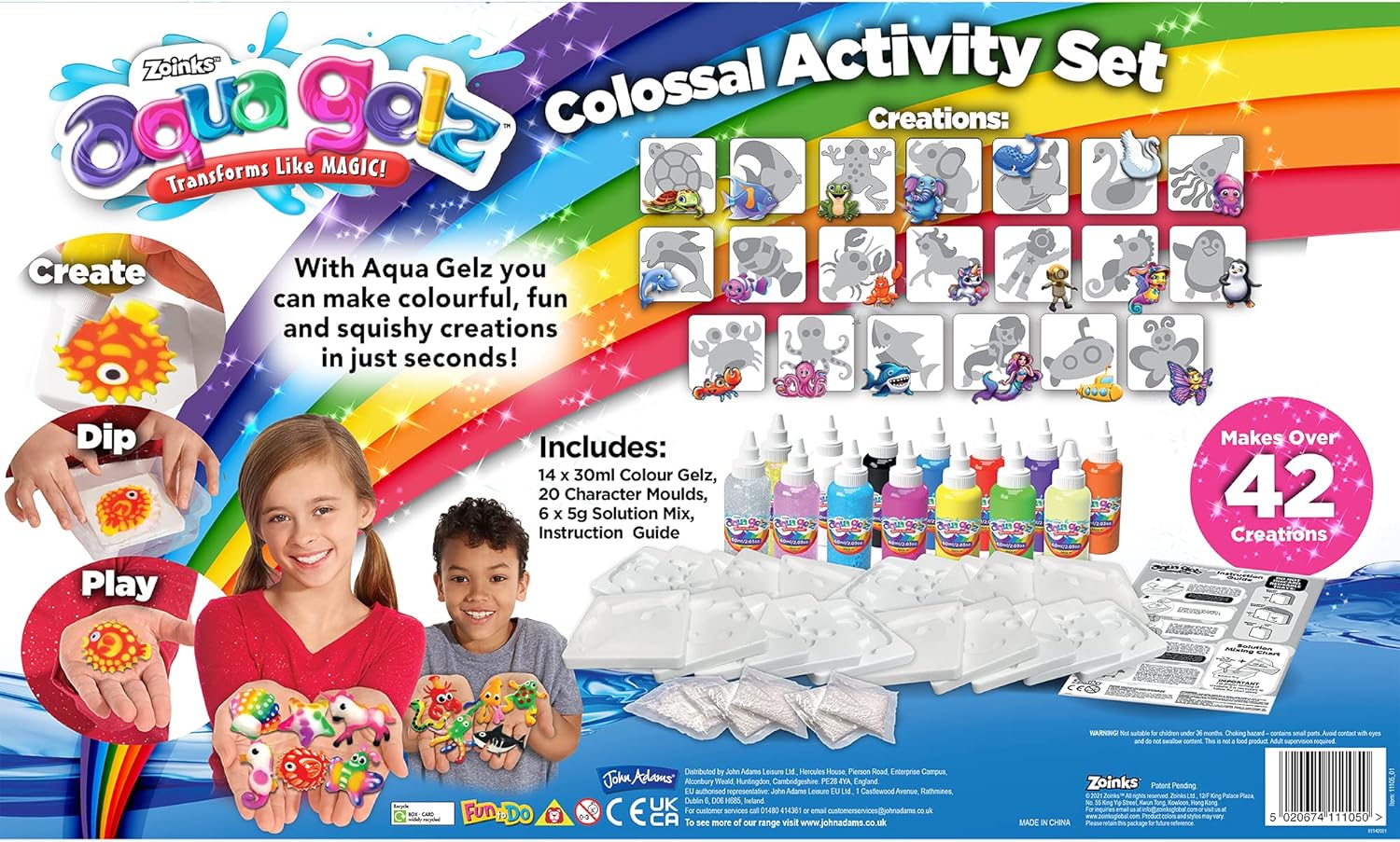 AquaGelz Colossal Activity Set - Sensory Arts & Crafts Play for Kids 5+ 6