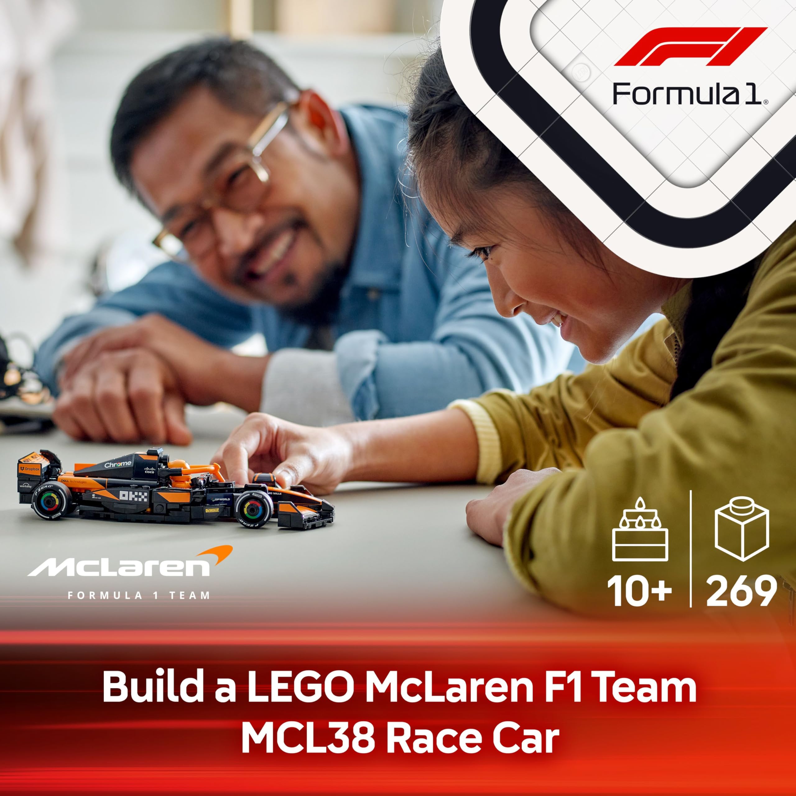 LEGO Speed Champions McLaren F1 Team MCL38 Race Car Toy with Collectible Driver Minifigure - Building Set for 10+ 3