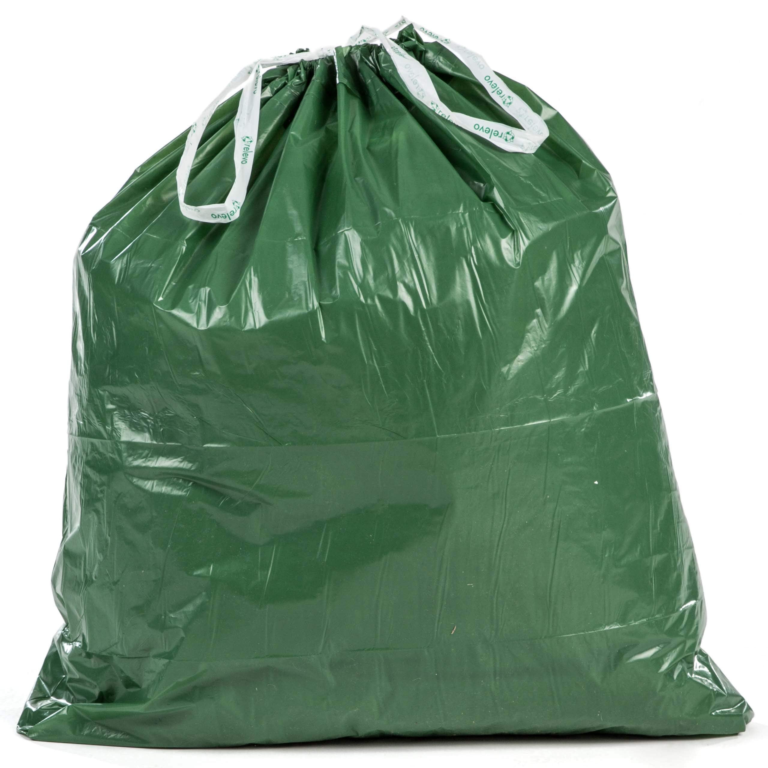 Relevo 100L Large Bin Bags - 10 Count | 100% Recycled Plastic | Drawstring Closure 4