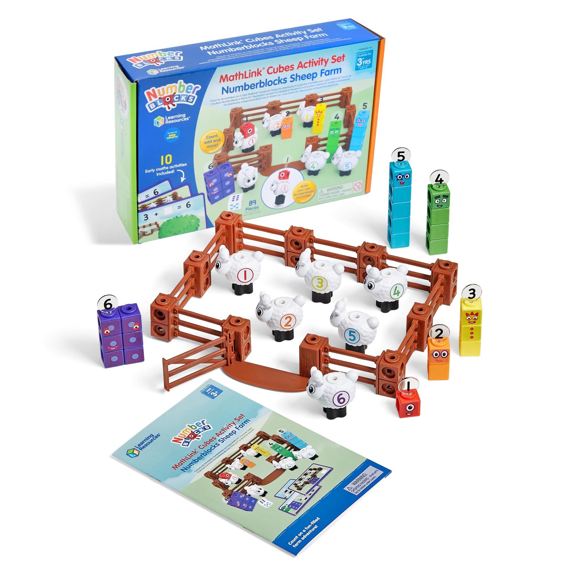 Learning Resources MathLink Cubes Numberblocks Sheep Farm Set for Ages 3+ | 53 Pieces 1