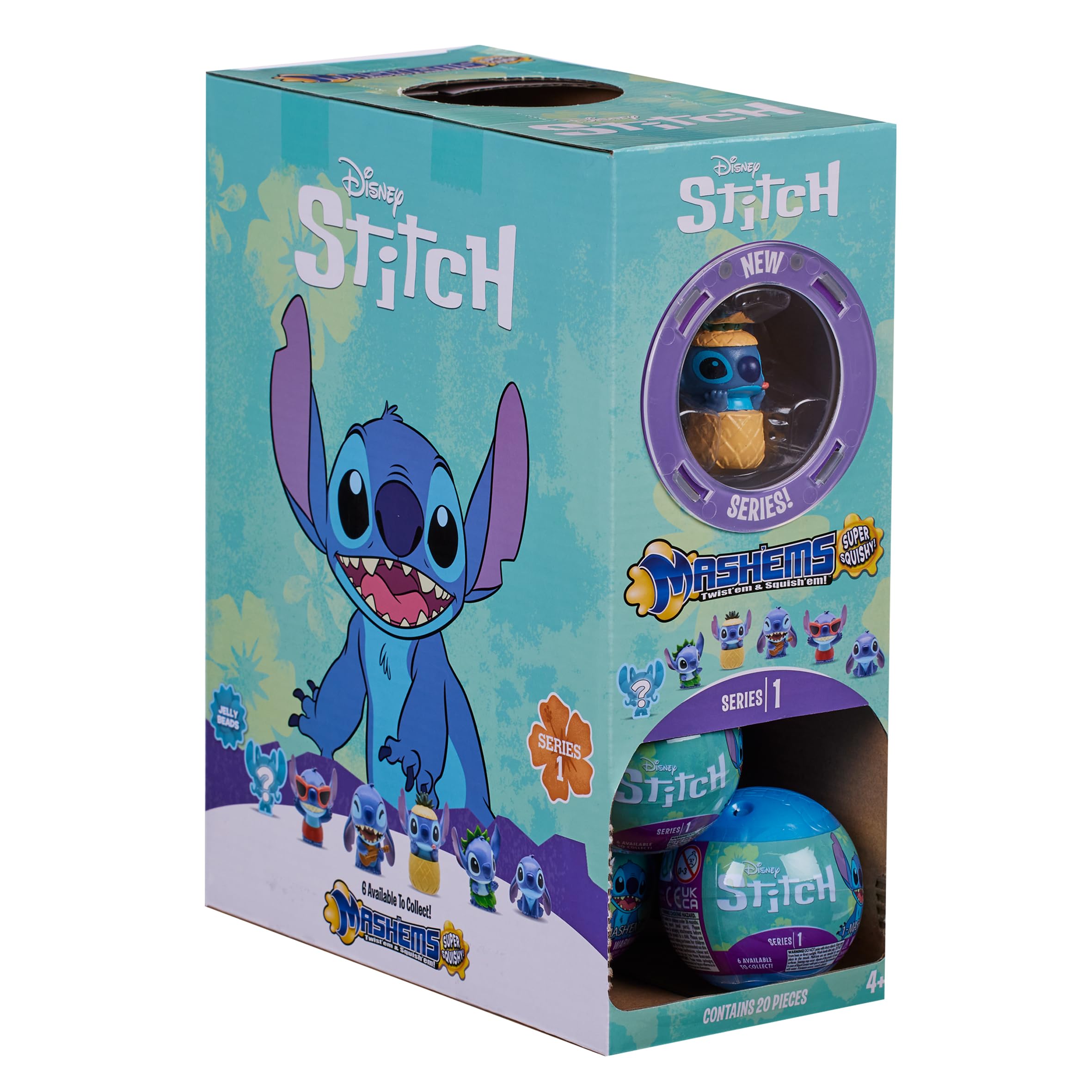 Mash"Ems Disney Stitch - Squishy Collectible Figures, 6 to Collect 3