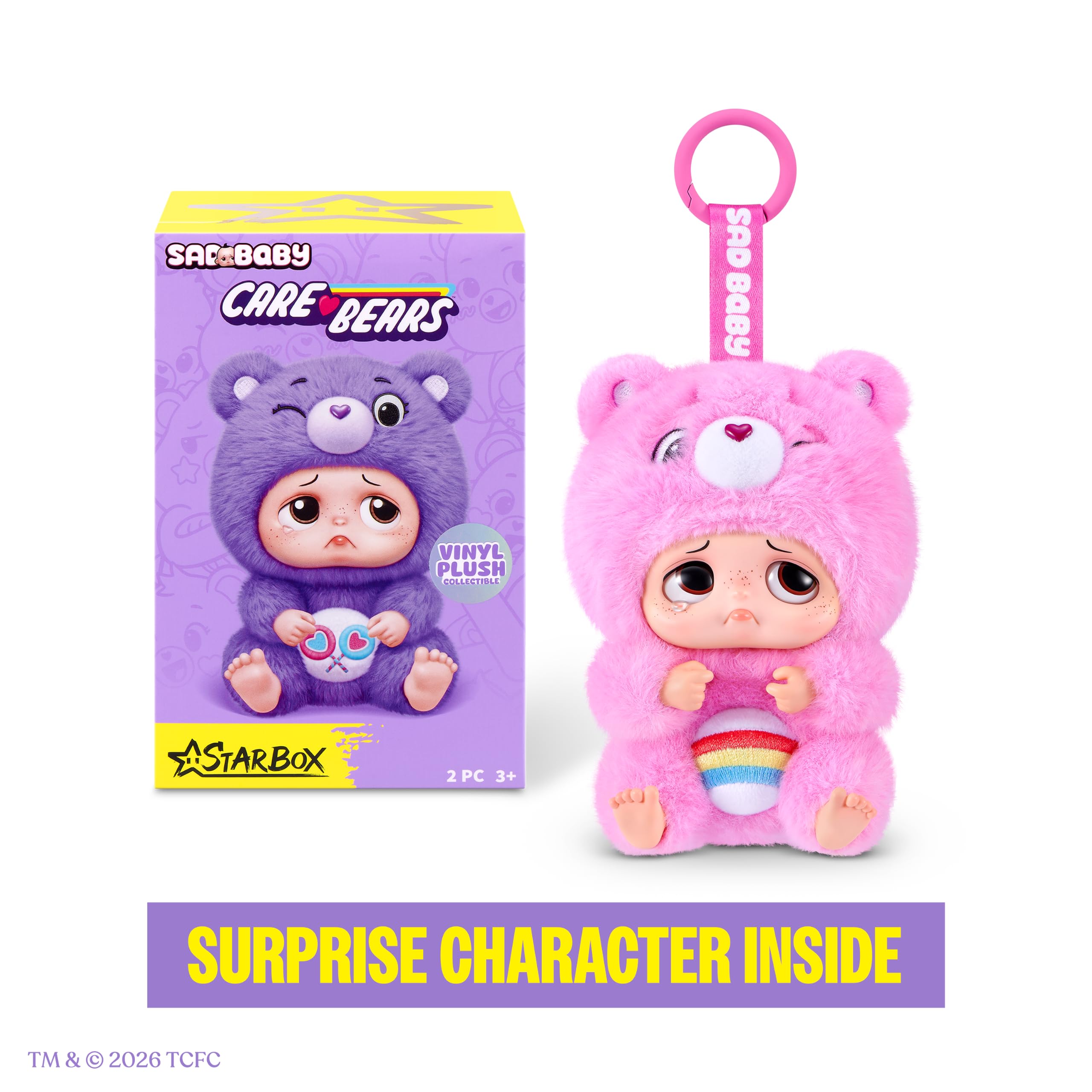 STARBOX Sad Baby Starbox Care Bears Series 1 Blind Box Keychains | Hand Sized Plush | 1/128 Ultra Rare