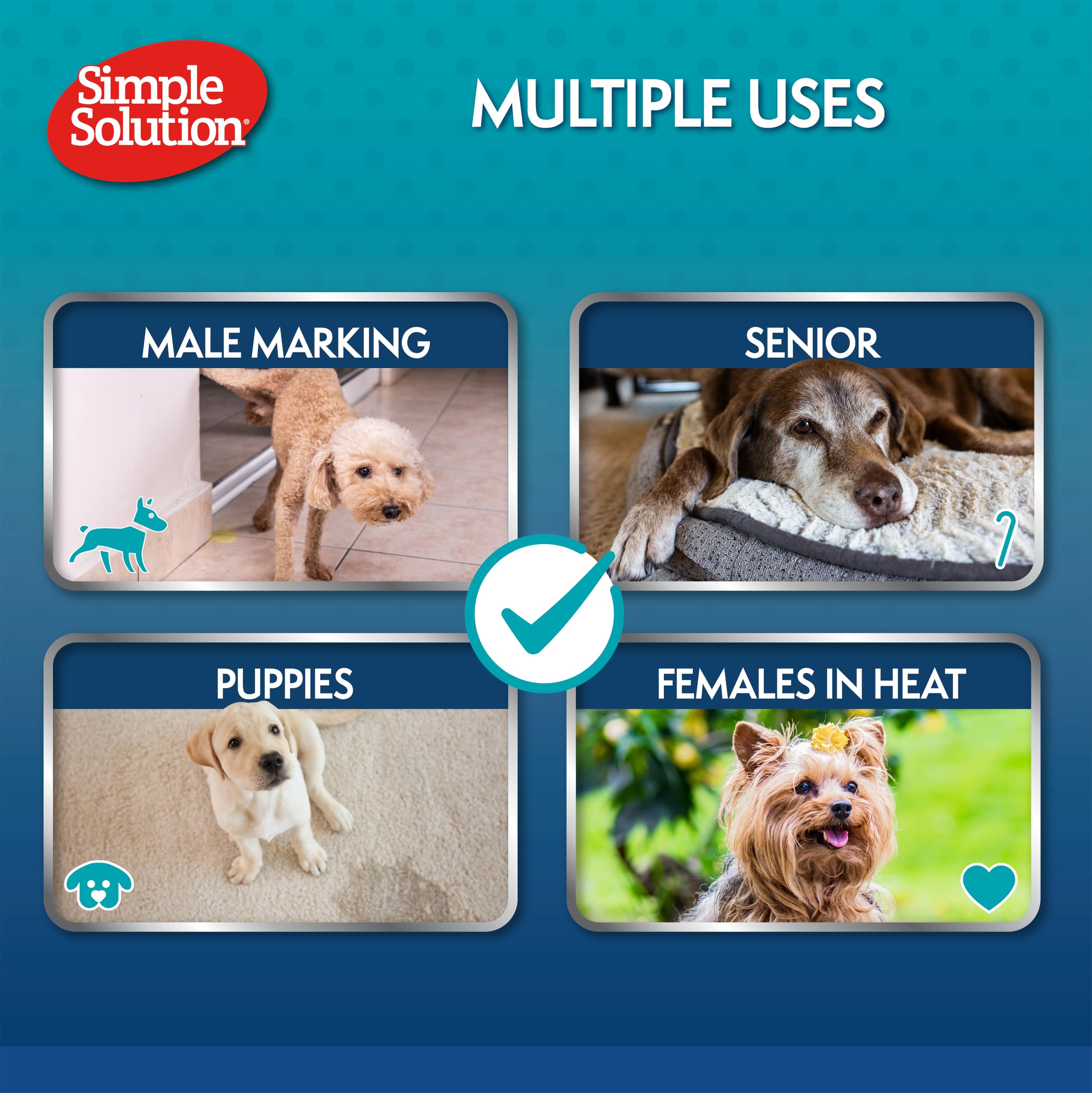 Simple Solution Disposable Dog Nappies - Toy Size for Males up to 4.5kg | 12 Pack 7