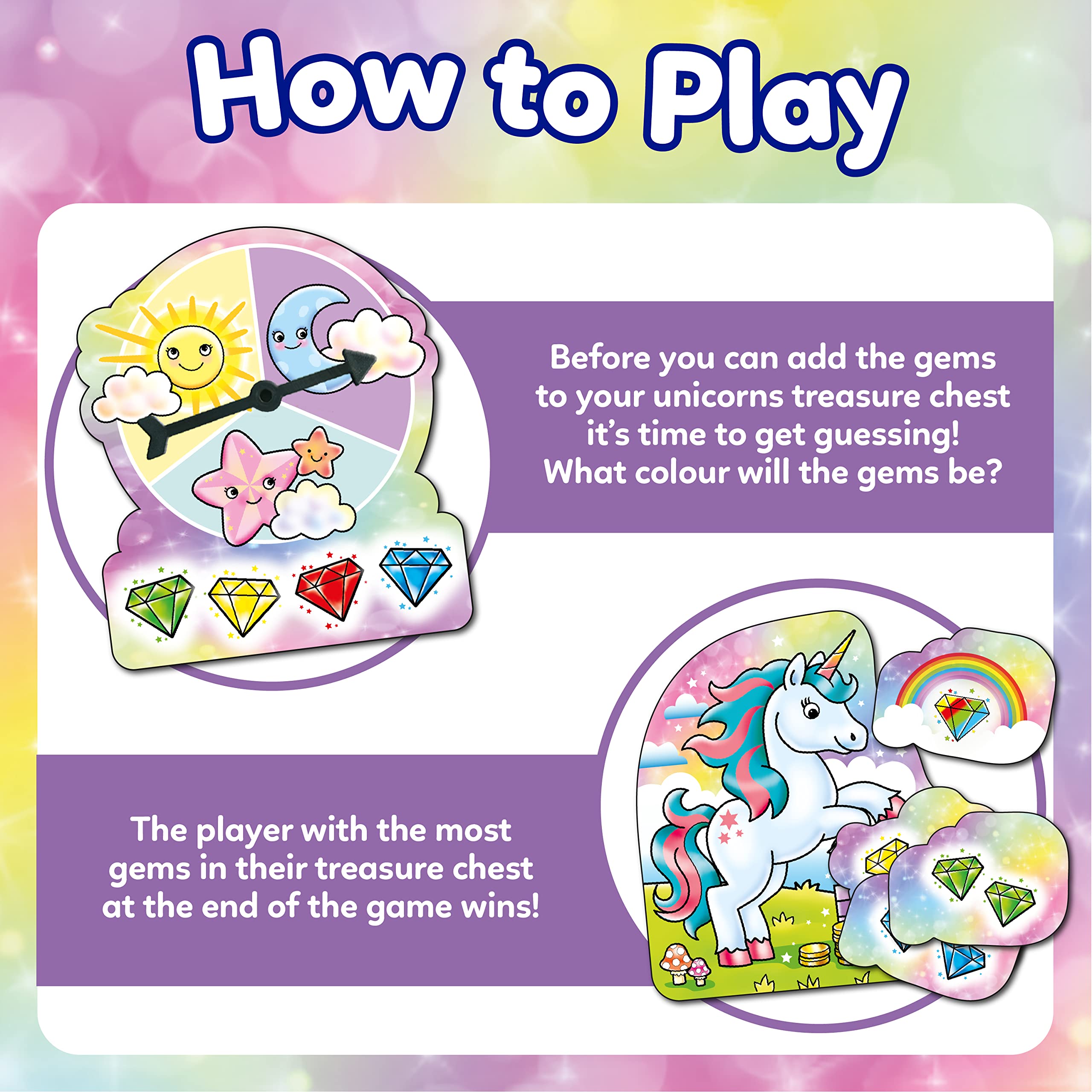Orchard Toys Unicorn Jewels Colour Matching Game - Mini Board Game for Kids 6