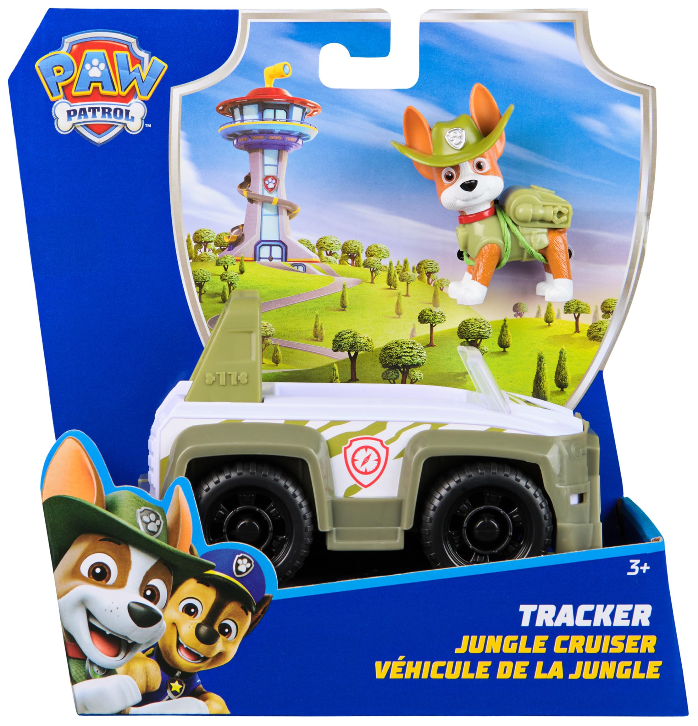 Paw Patrol Tracker’s Jungle Rescue Vehicle with Collectible Action Figure - Sustainably Made Toy for Kids 3+ 5