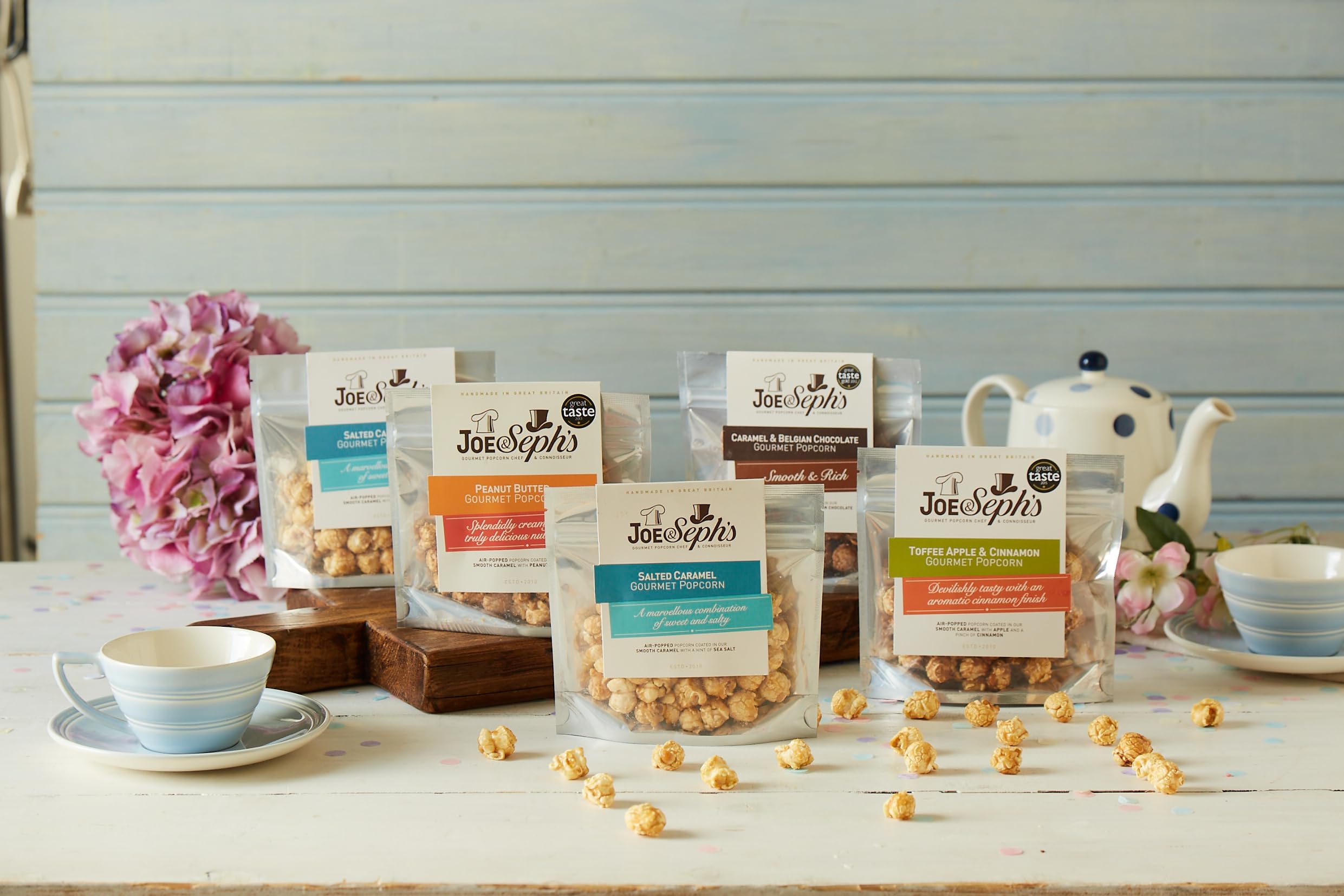 Joe & Seph's Chocolate Popcorn Tasting Selection - 5x30g Gourmet Air-Popped Snack Pack 8