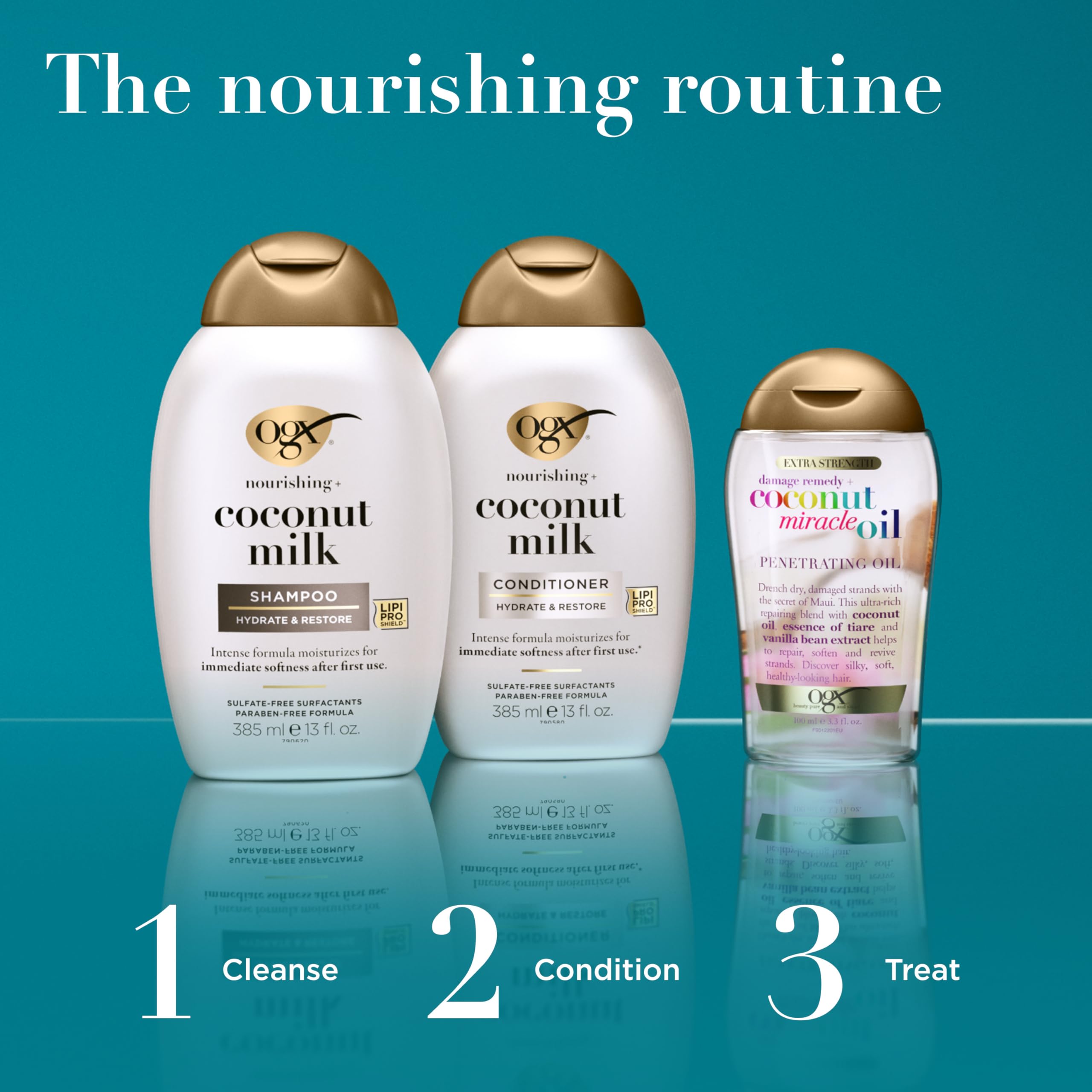 OGX - Nourishing Plus Coconut Milk Shampoo (385ml) 10