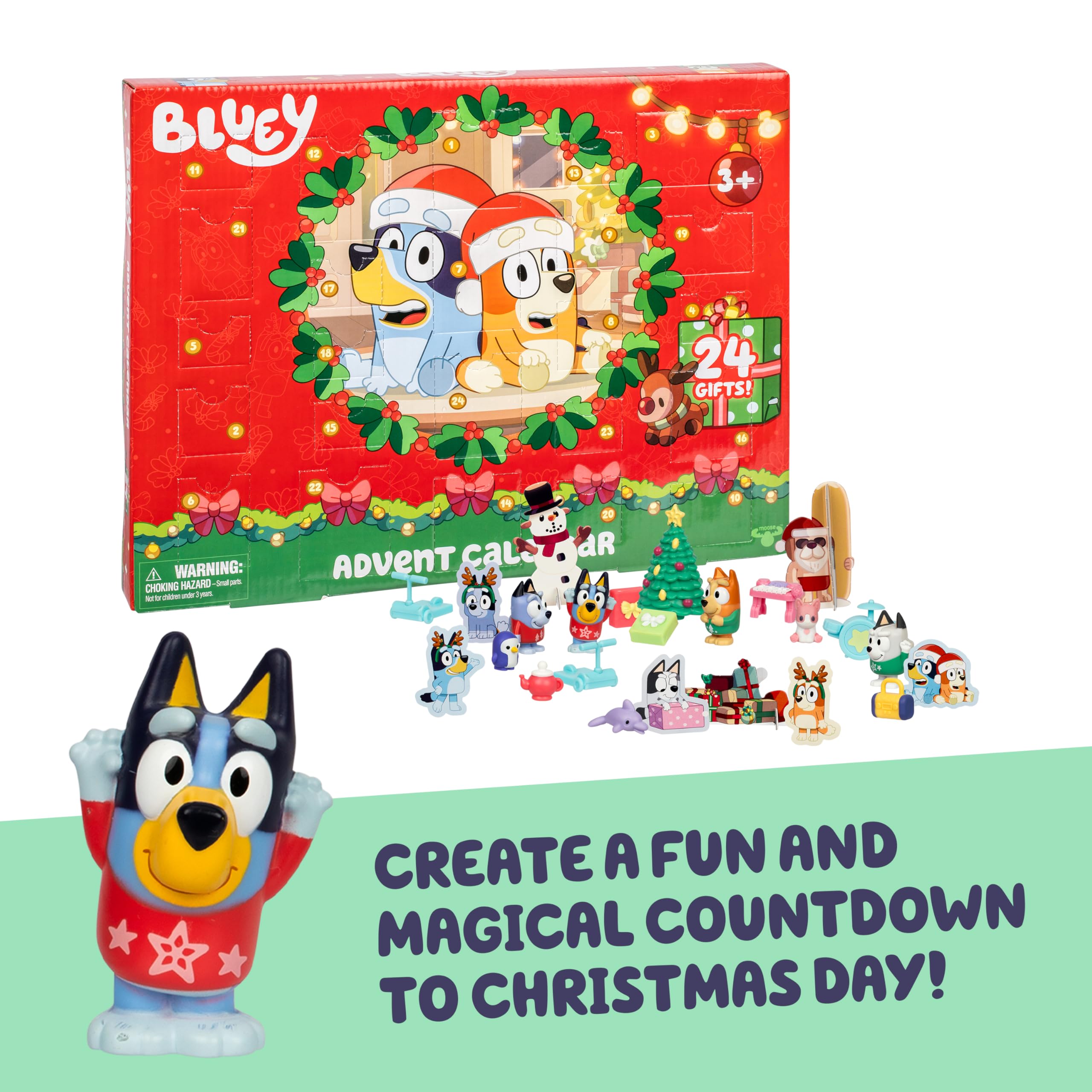 Bluey Advent Calendar - 24-Day Christmas Countdown with Mini Figures & Accessories 5