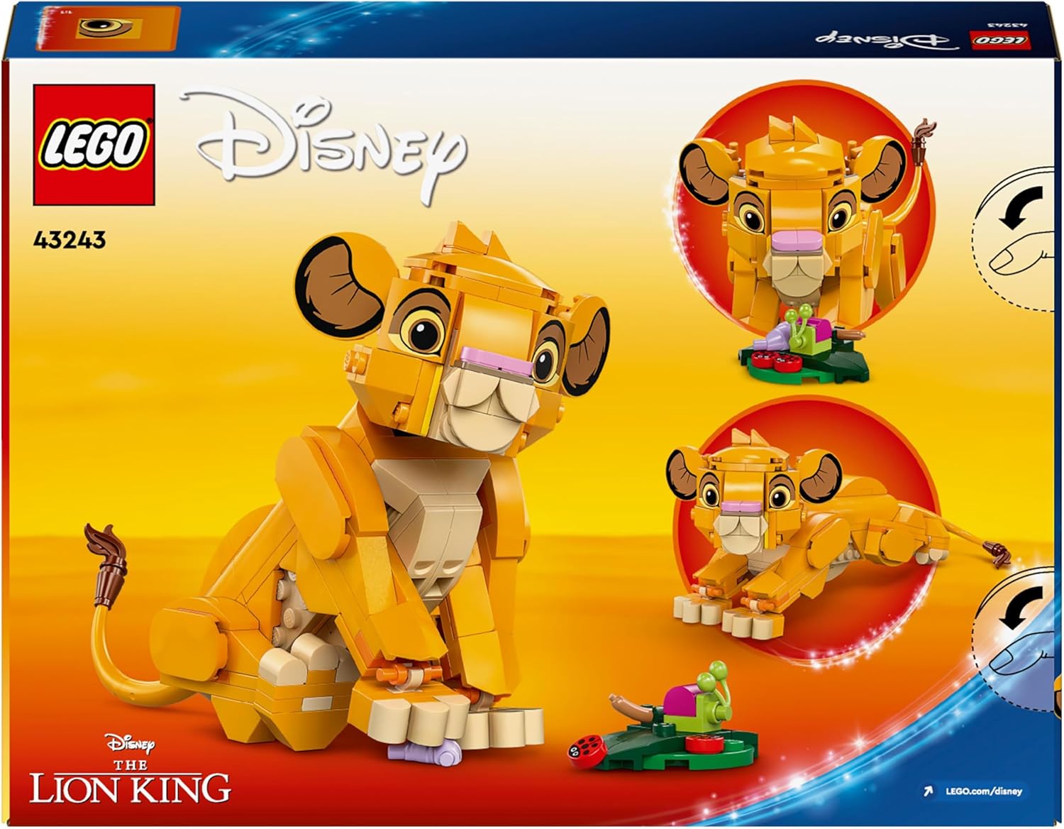 LEGO Disney Simba the Lion King Cub Building Toy - 222-Piece Playset for Ages 6+ 8