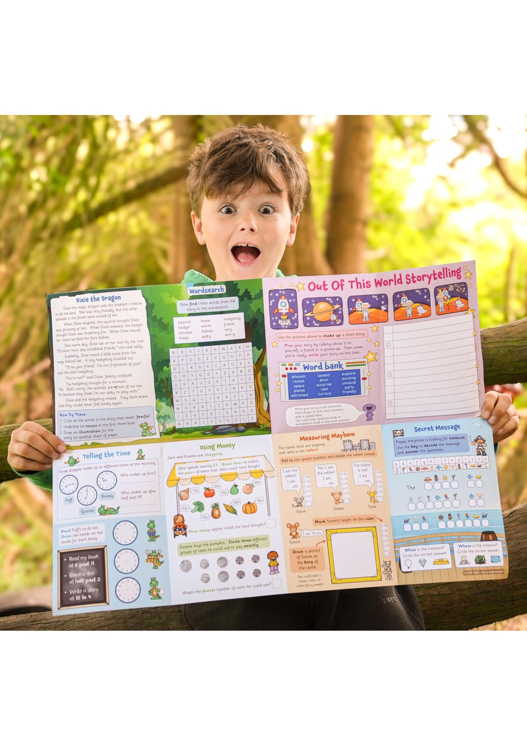 CGP Summer Unfoldable for Years 1-2 Maths & English Practice | Loose Leaf | English 3