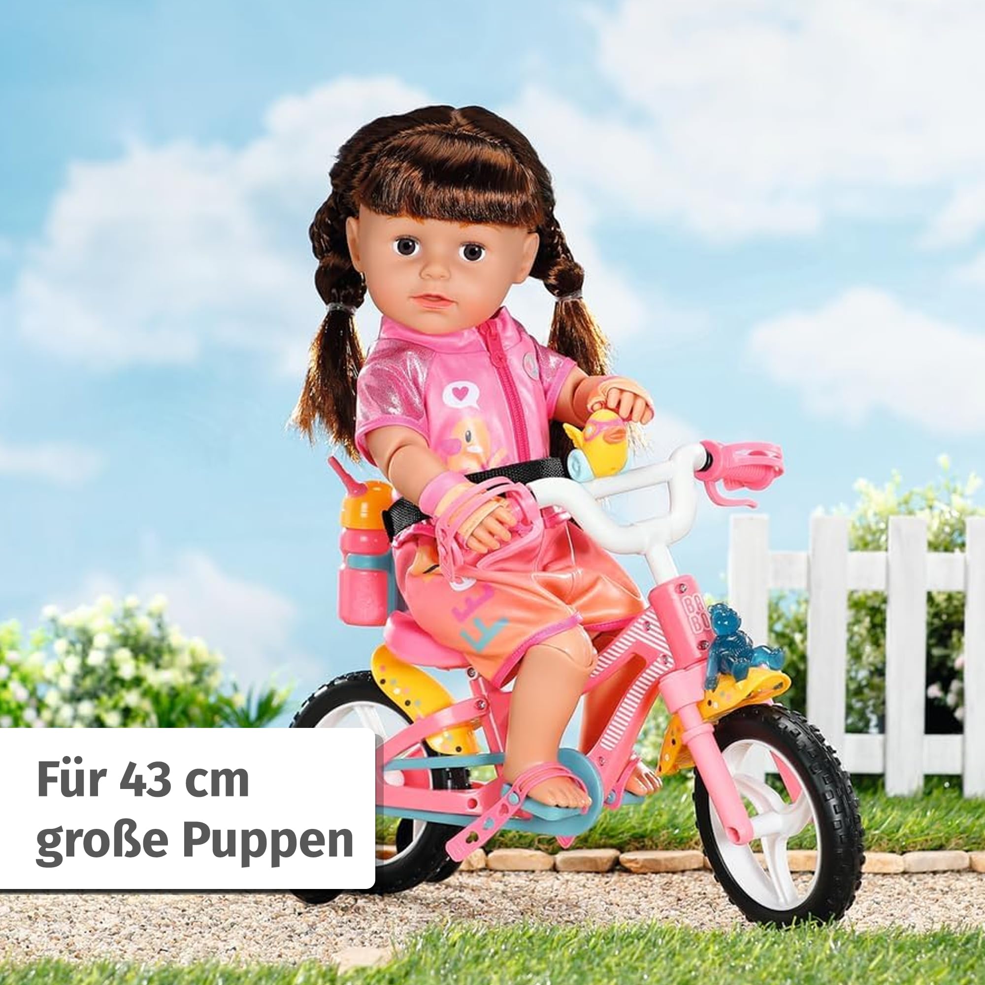 BABY born Bike Outfit 835876 - Sporty Bike Outfit with Gloves and Sunglasses for Dolls 14