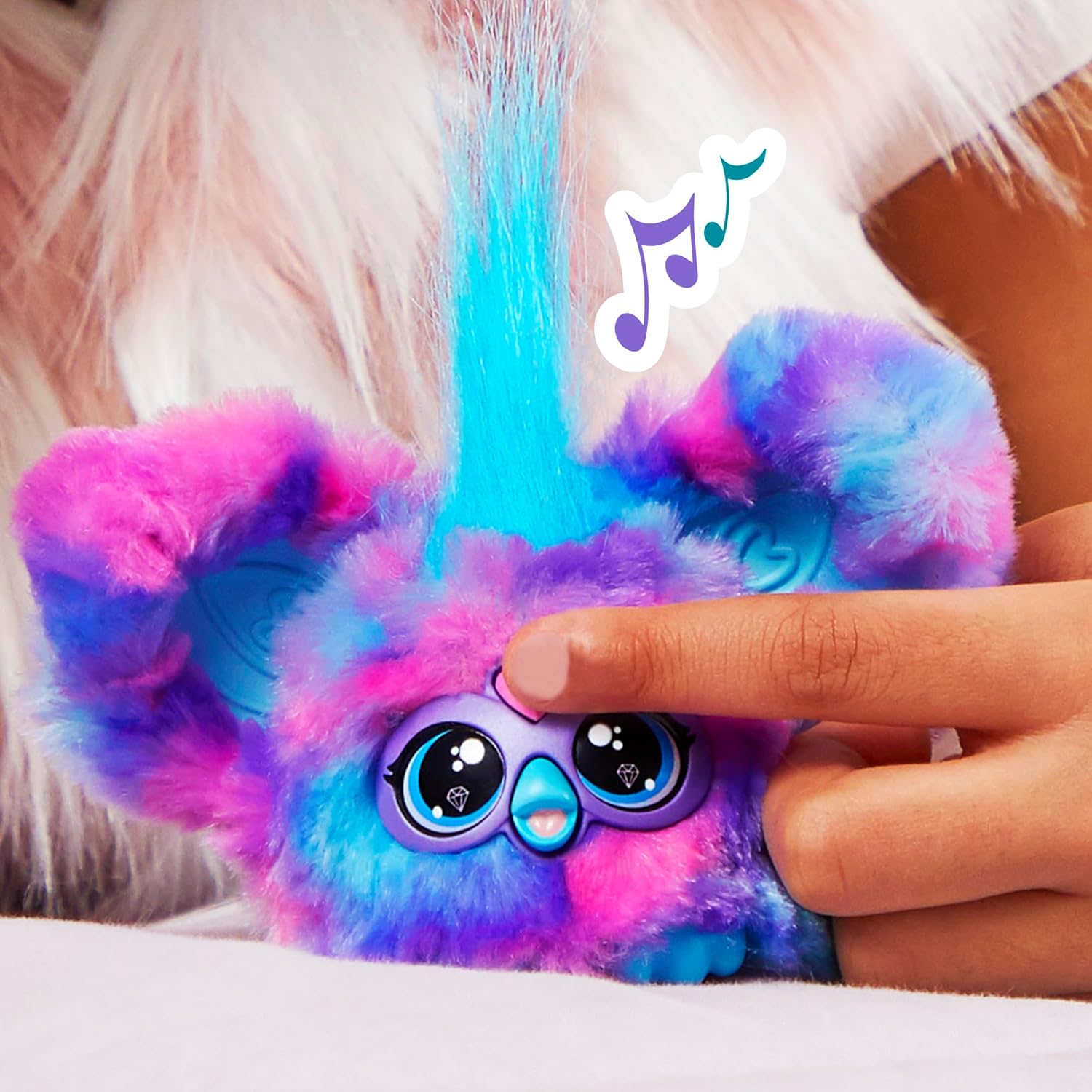 Furby Luv-Lee Mini Electronic Plush Toy with K-Pop Sounds and Keychain Clip 6