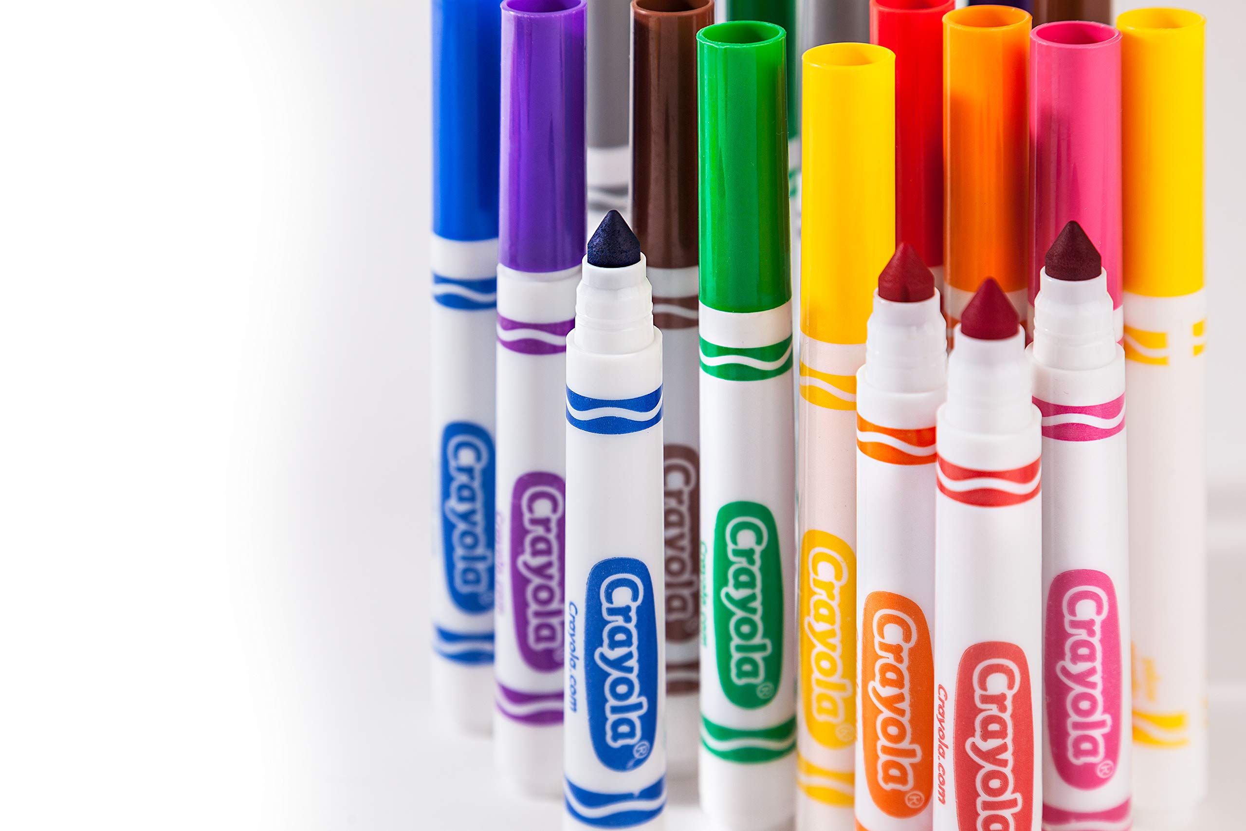 Crayola 24 Washable Maxi Tip Marker Pens - One Tip Two Effects for Drawing & Coloring 4