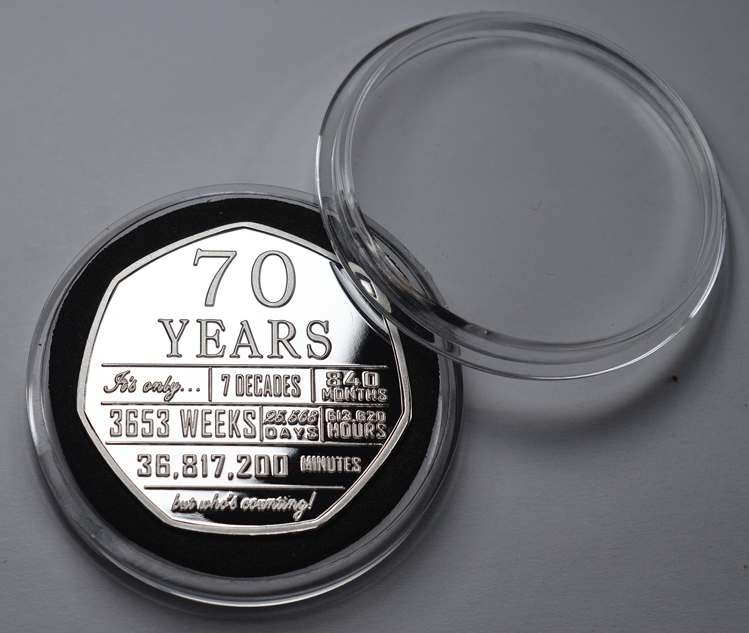 The Commemorative Coin Company 70th Birthday .999 Silver Commemorative Coin 7